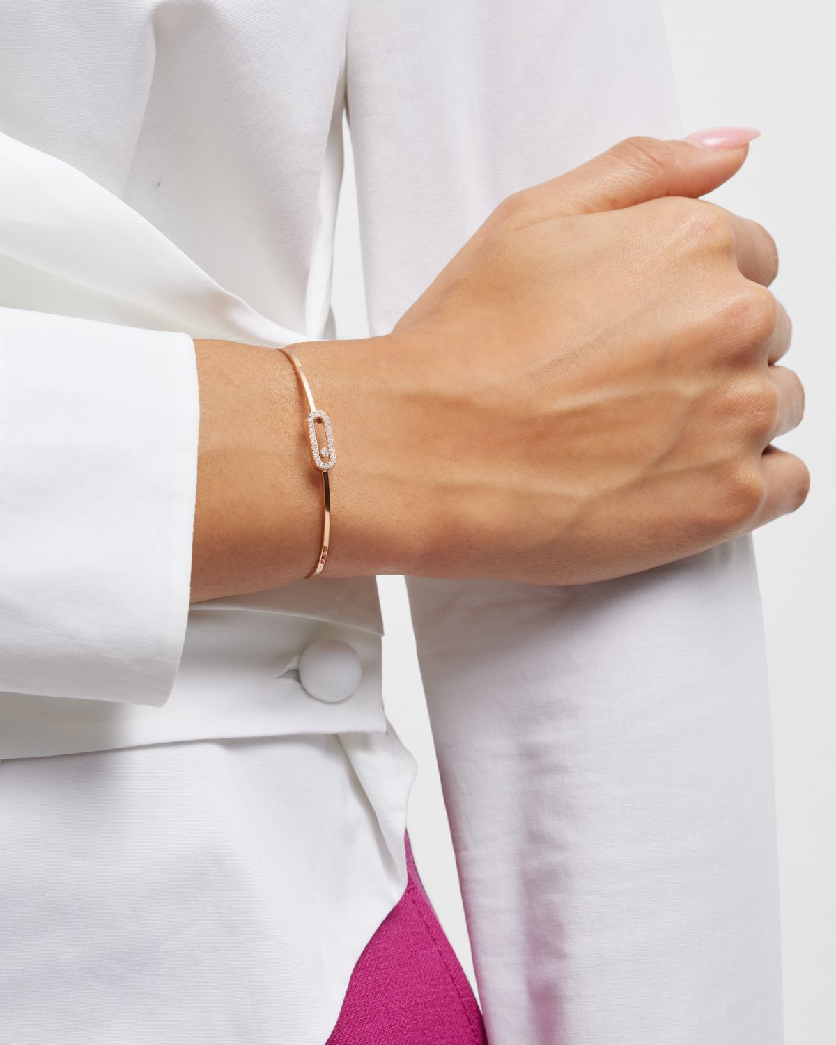 Messika MOVE UNO 18K ROSE GOLD FLEX DIAMOND BRACELET