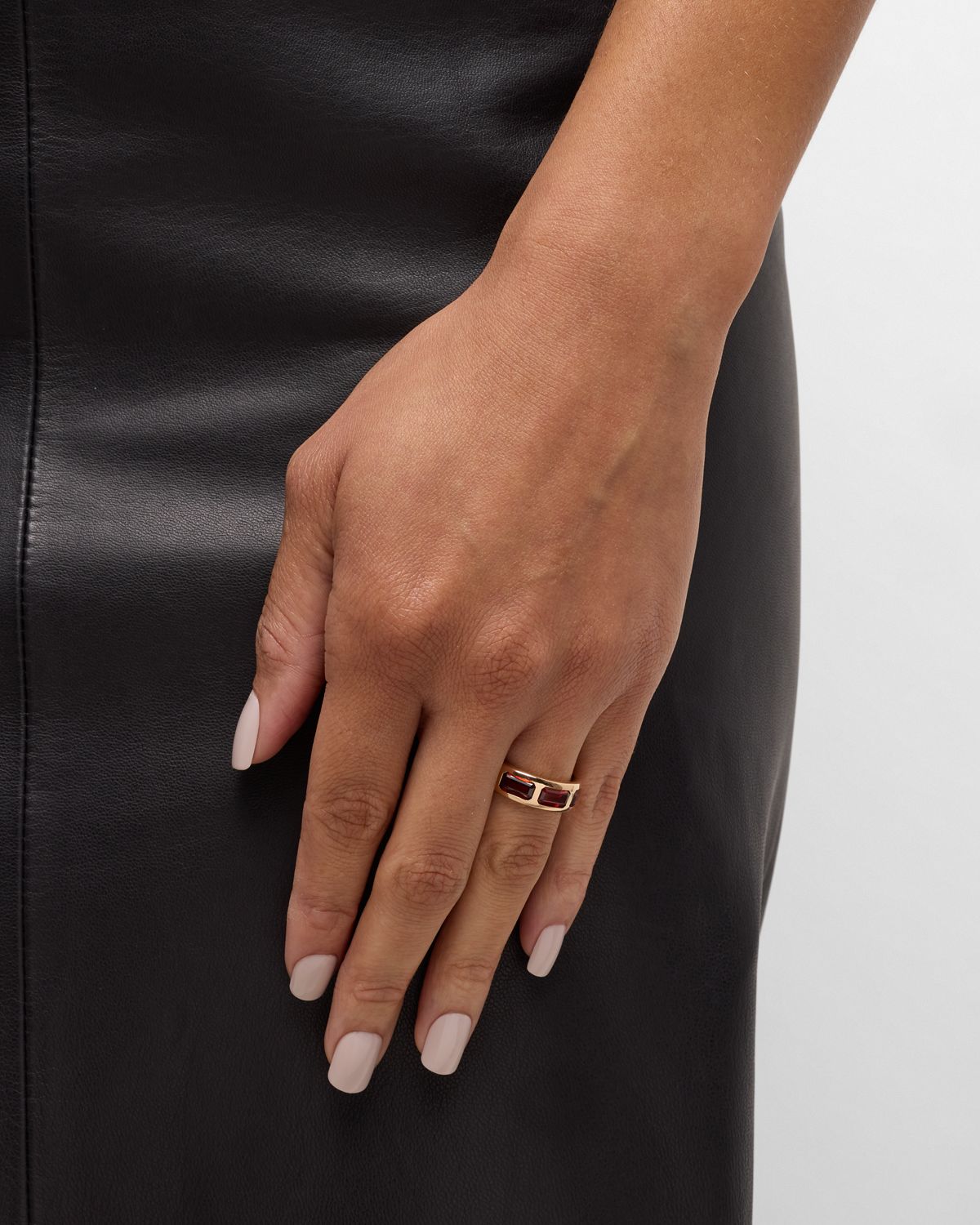 Pomellato Iconica 18K Rose Gold 3 Station Gemstone Ring