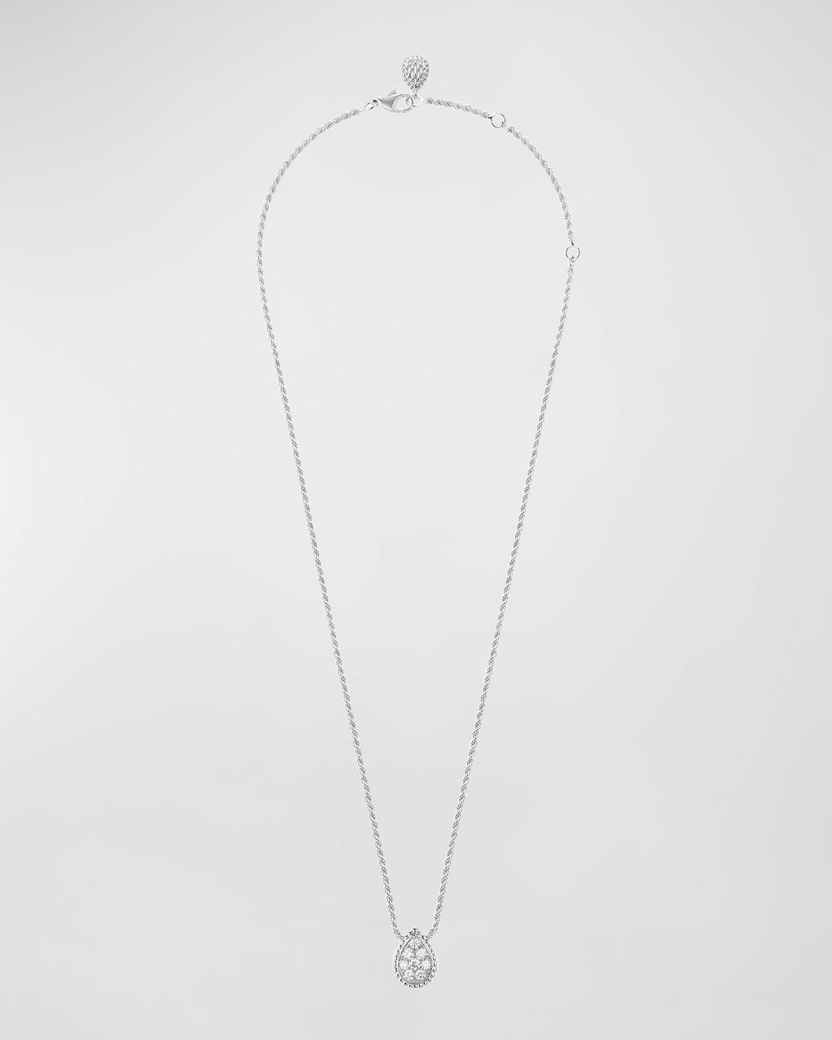 Boucheron Serpent Boheme 18K White Gold Diamond Small Pendant Necklace