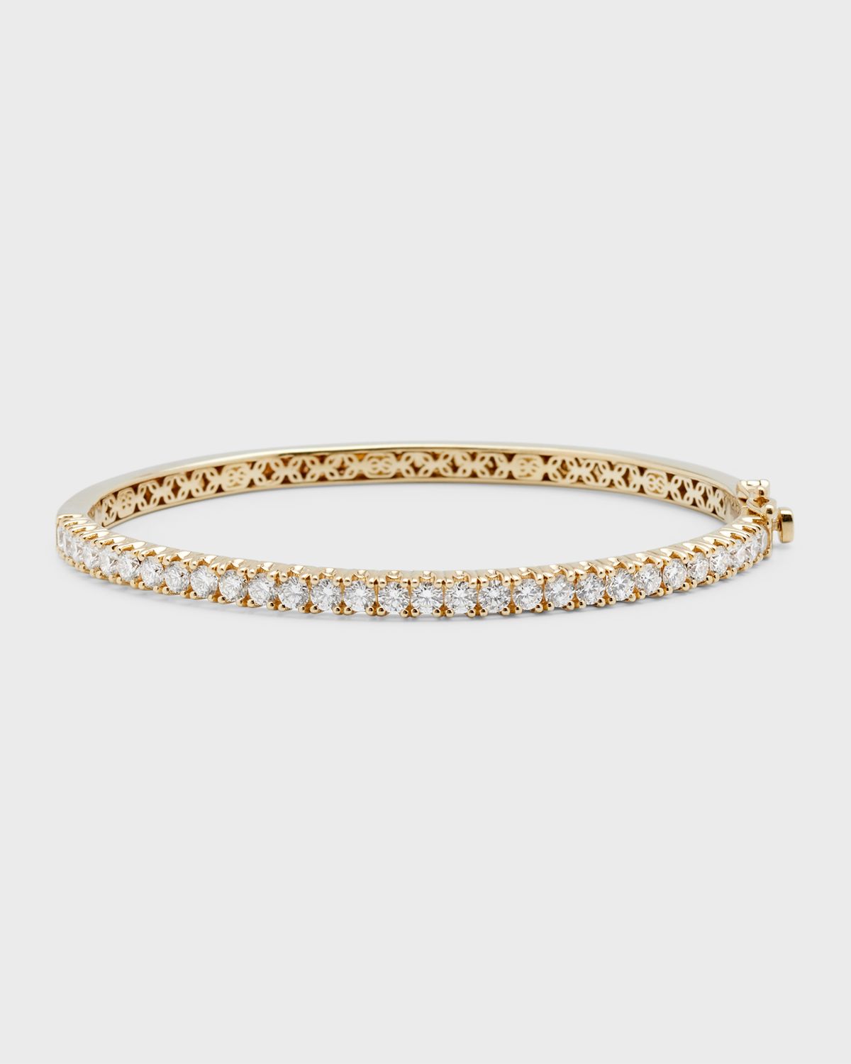 Sydney Evan 14K Yellow Gold Large Pave Diamond Bangle Bracelet