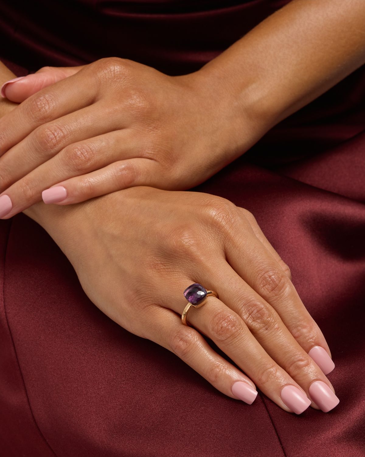 Pomellato Nudo 18K Rose Gold Classic Gemstone Ring