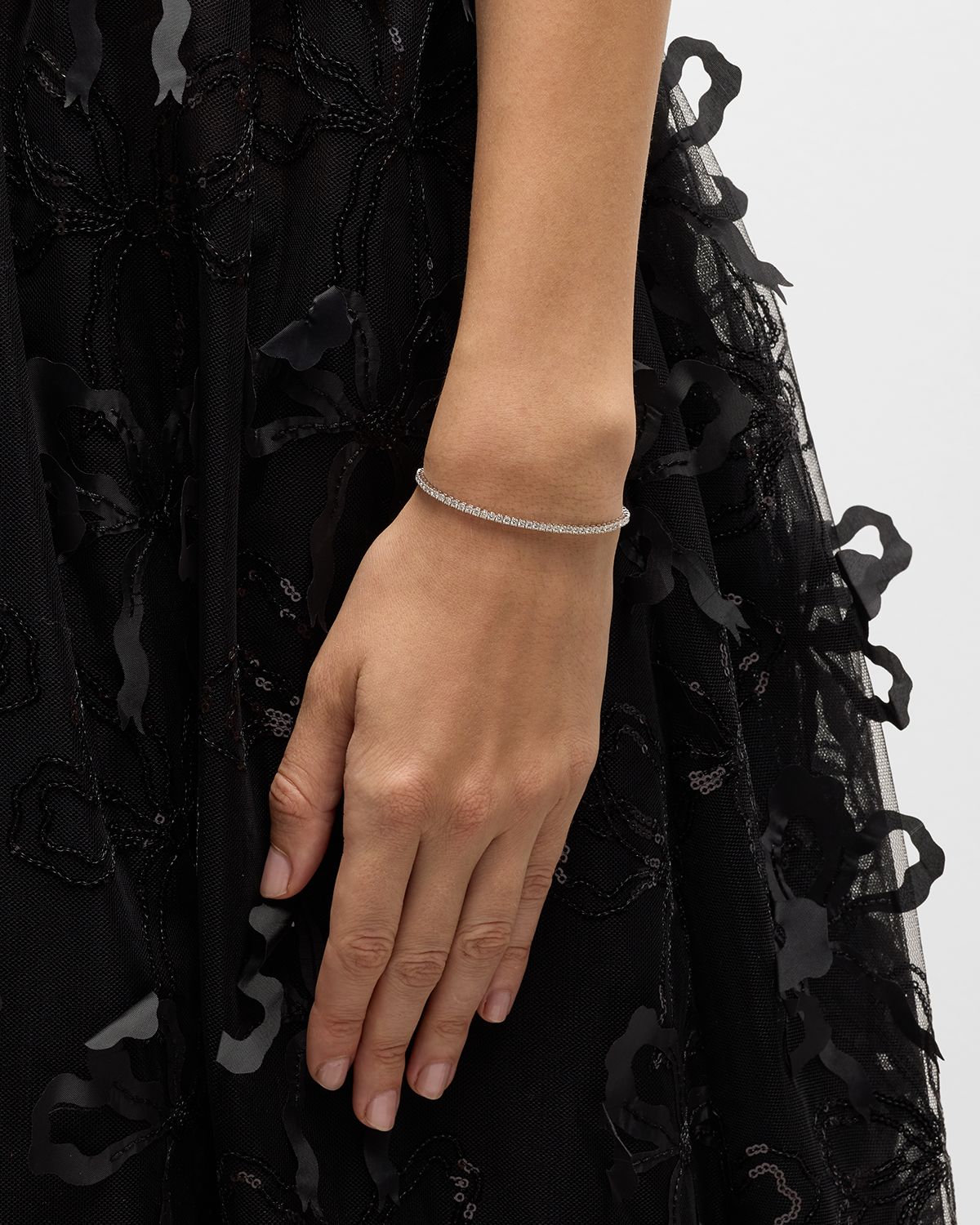 Memoire 18K White Gold 88 Diamond Tennis Bracelet