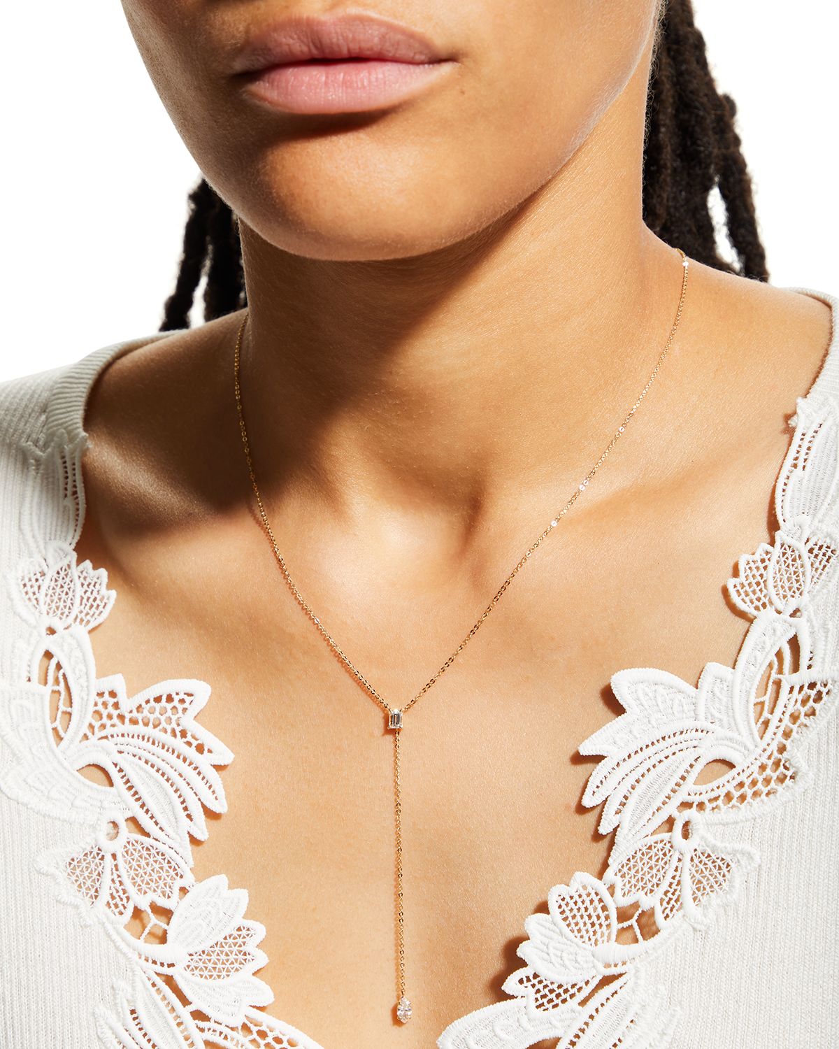 Anita Ko 18k Heart and Marquis Lariat