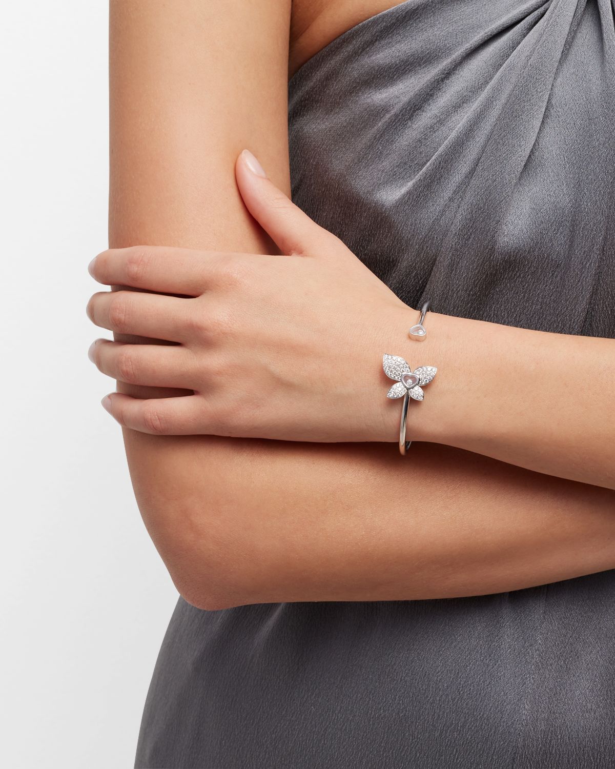 Chopard Happy Butterfly 18K White Gold Diamond Bracelet