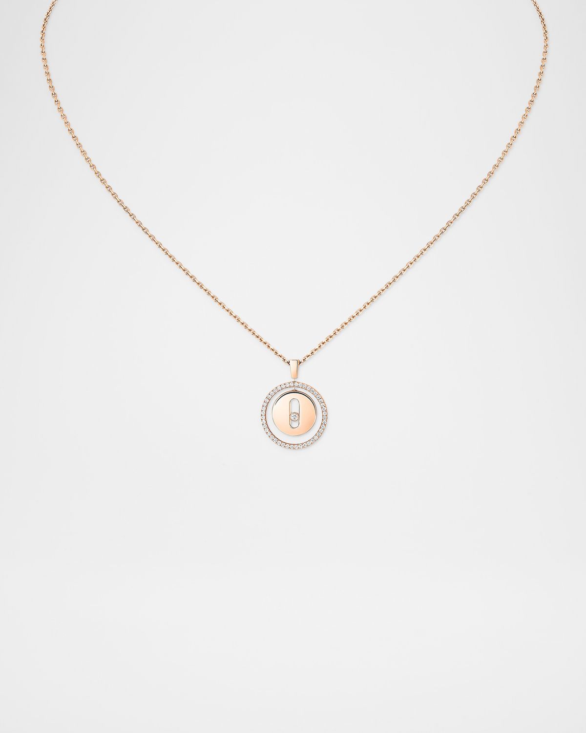 Messika LUCKY MOVE 18K ROSE GOLD DIAMOND NECKLACE