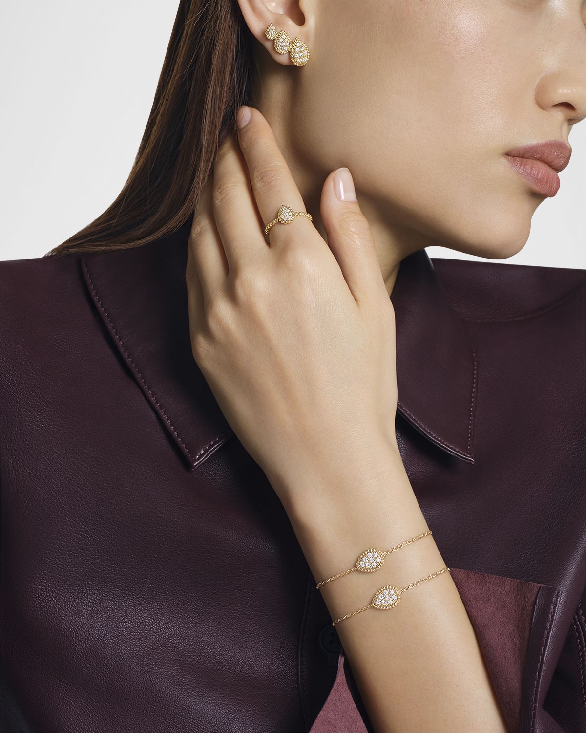 Boucheron Serpent Boheme 18K Yellow Gold Diamond Bracelet