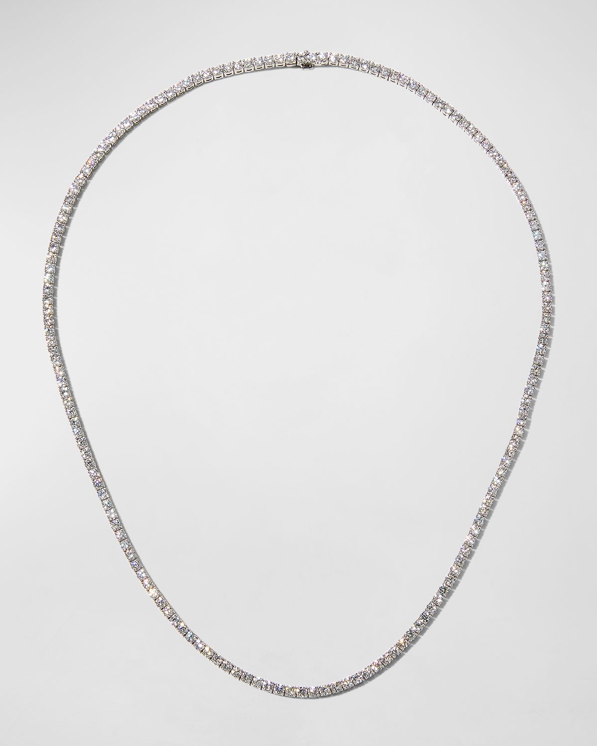 Memoire White Gold 4-Prong Diamond Line Necklace, 16.6"L, 8.0tcw