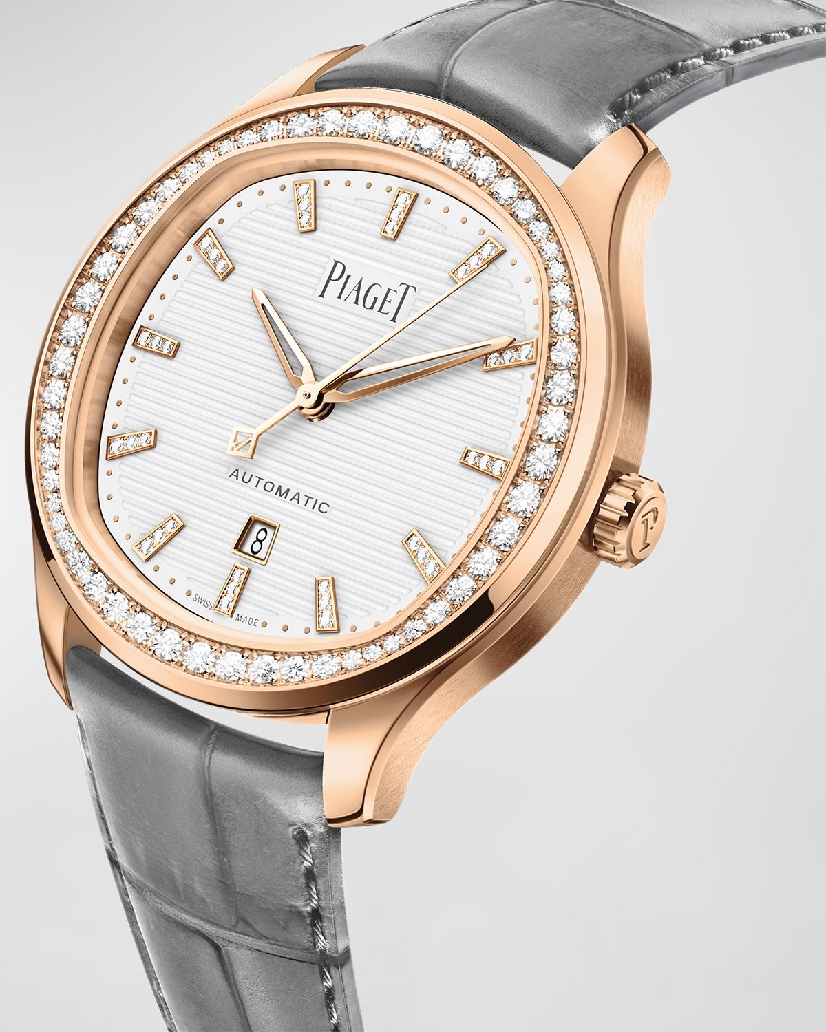 PIAGET Polo 36mm 18K Rose Gold Diamond Auto Watch