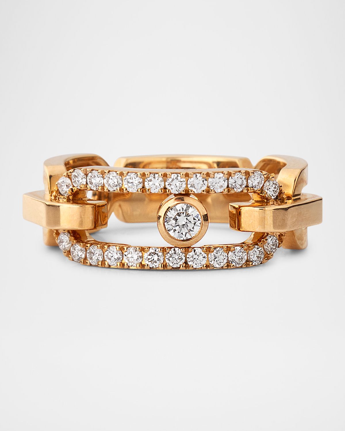 Messika MOVE LINK 18K ROSE GOLD DIAMOND RING