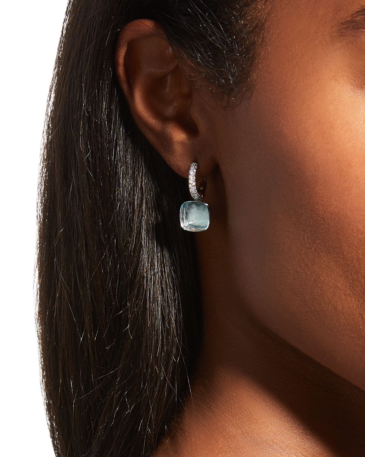 Pomellato Nudo 18K Rose Gold Gemstone & Diamond Drop Earrings