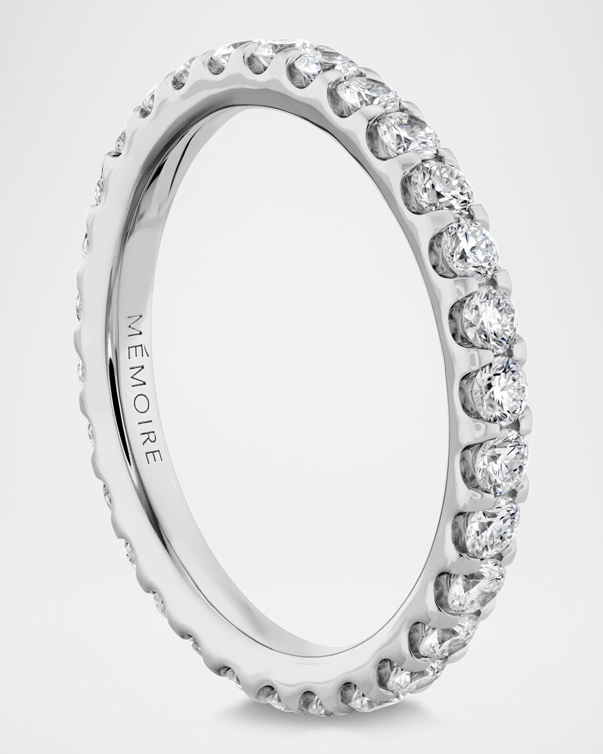 Memoire Platinum Diamond Eternity Band, Size 6.5