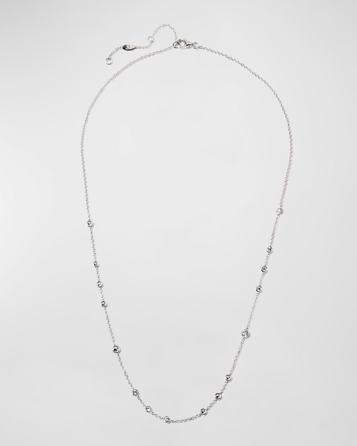 Memoire 18k White Gold Dazzle By-the-Yard Diamond Necklace, 18"L, 0.76tcw