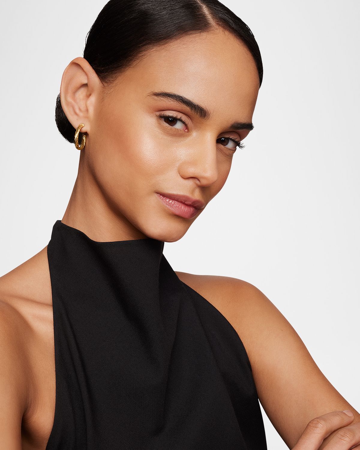 David Yurman Cablespira Hoop Earrings in 18K Gold, 0.75"L