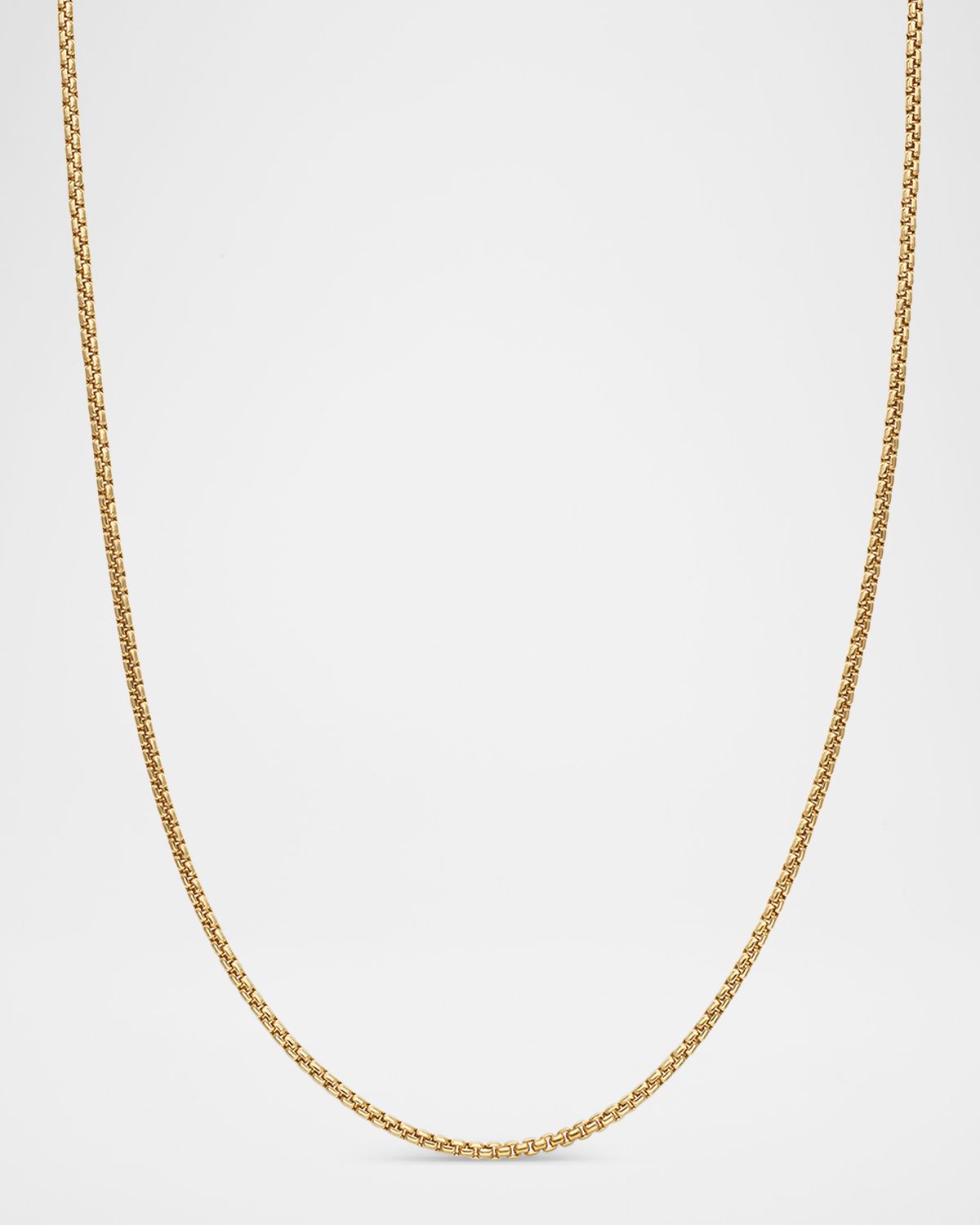 David Yurman Hollow Box Chain Necklace in 18K Gold, 1.7mm