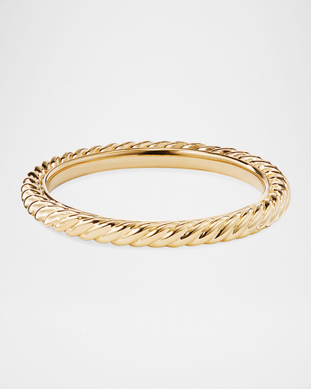 David Yurman 2mm Cable Collectibles Stack Ring in 18K Gold