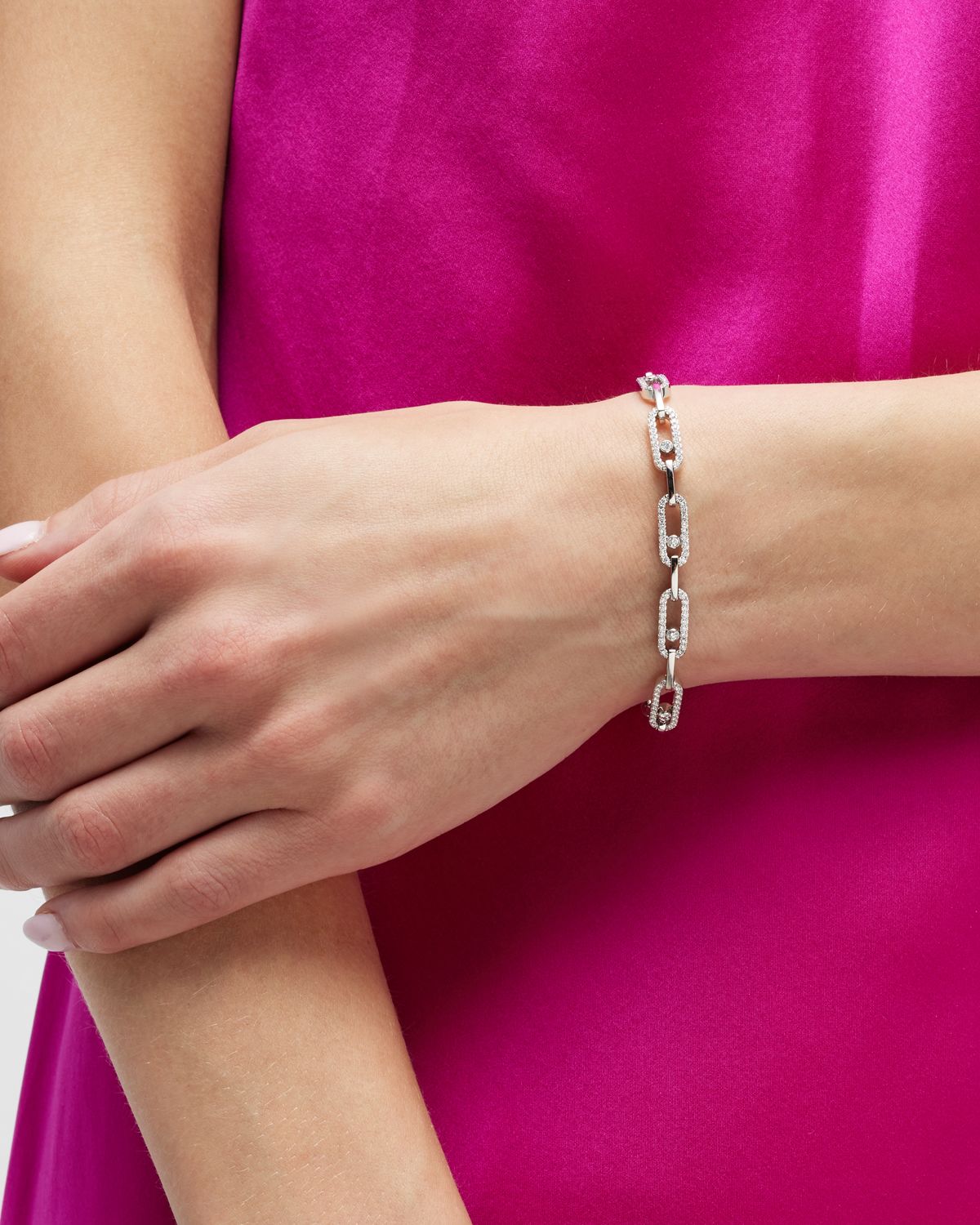 Messika MOVE UNO 18K WHITE GOLD MULTI-DIAMOND BRACELET