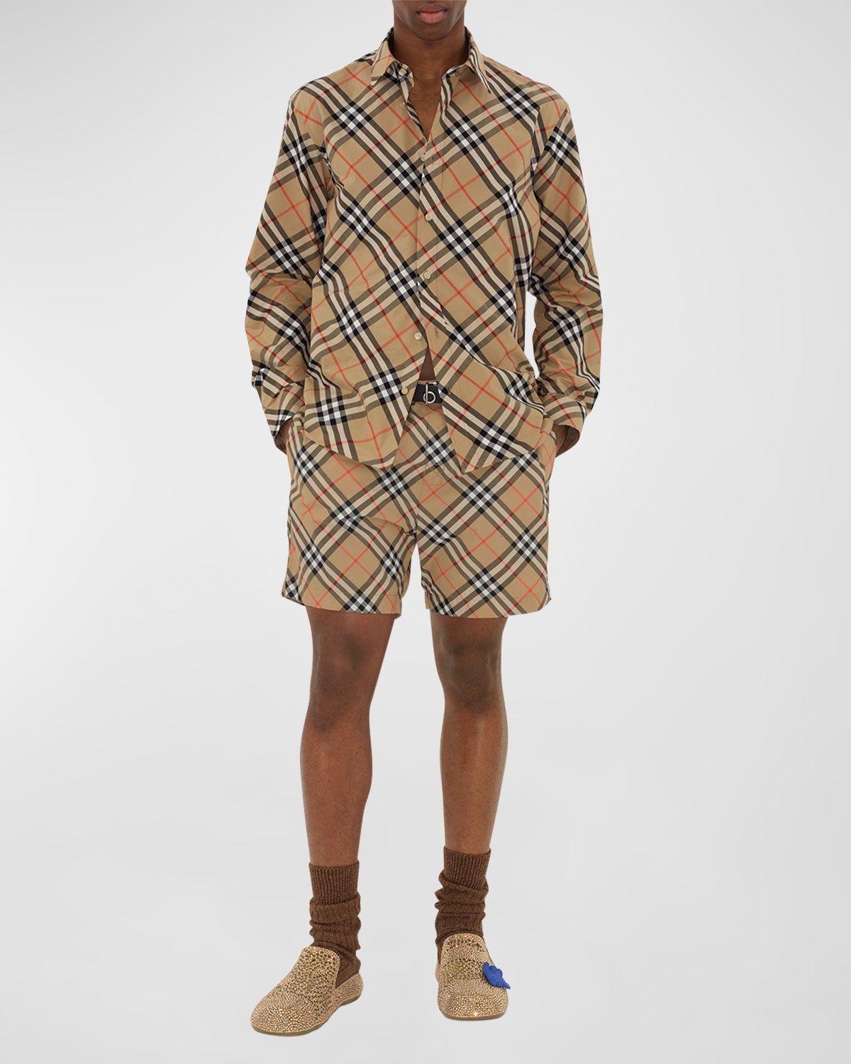 Burberry Men 's Daniel Check Sport Shirt