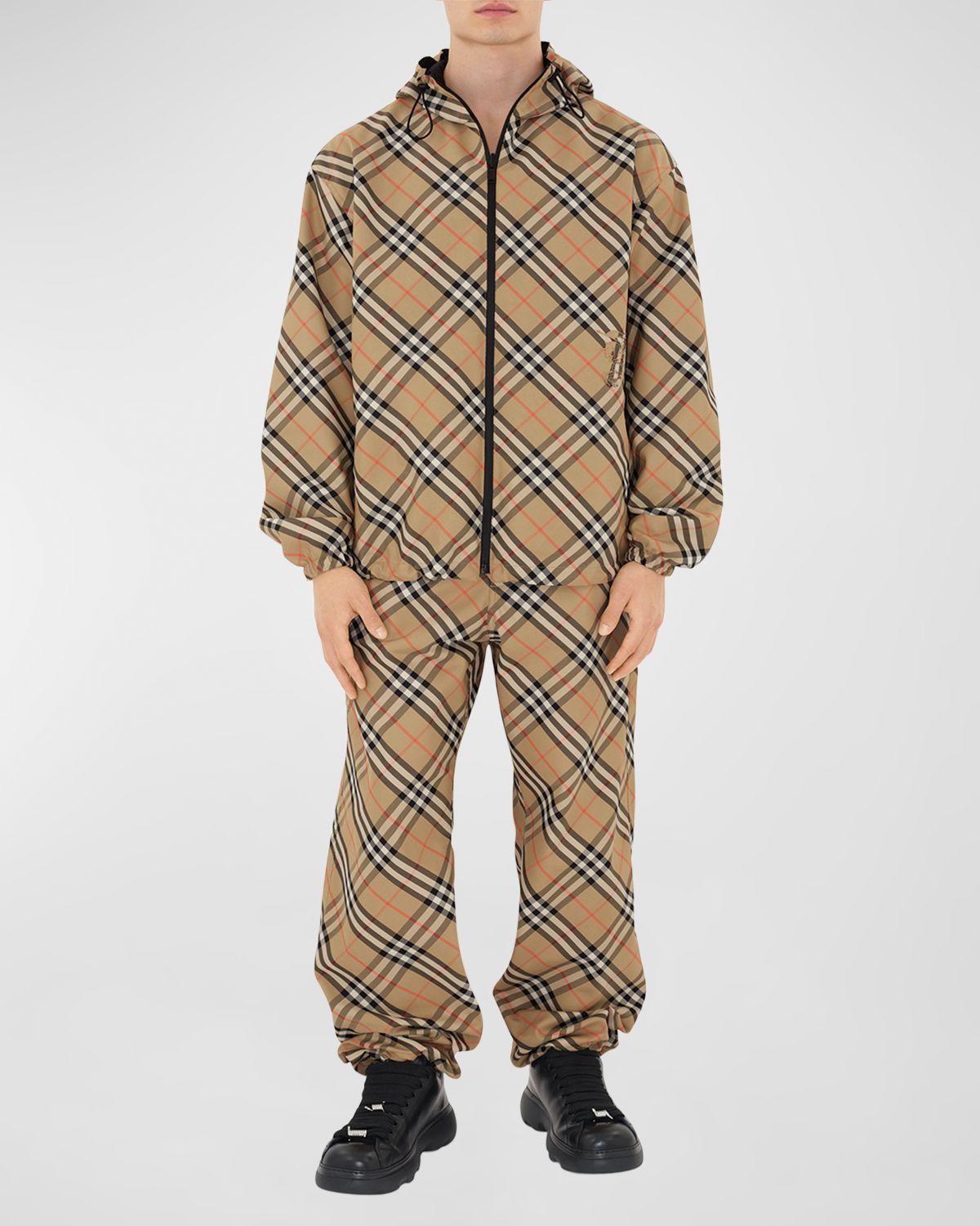 Burberry Men 's Pull-On Check Trousers