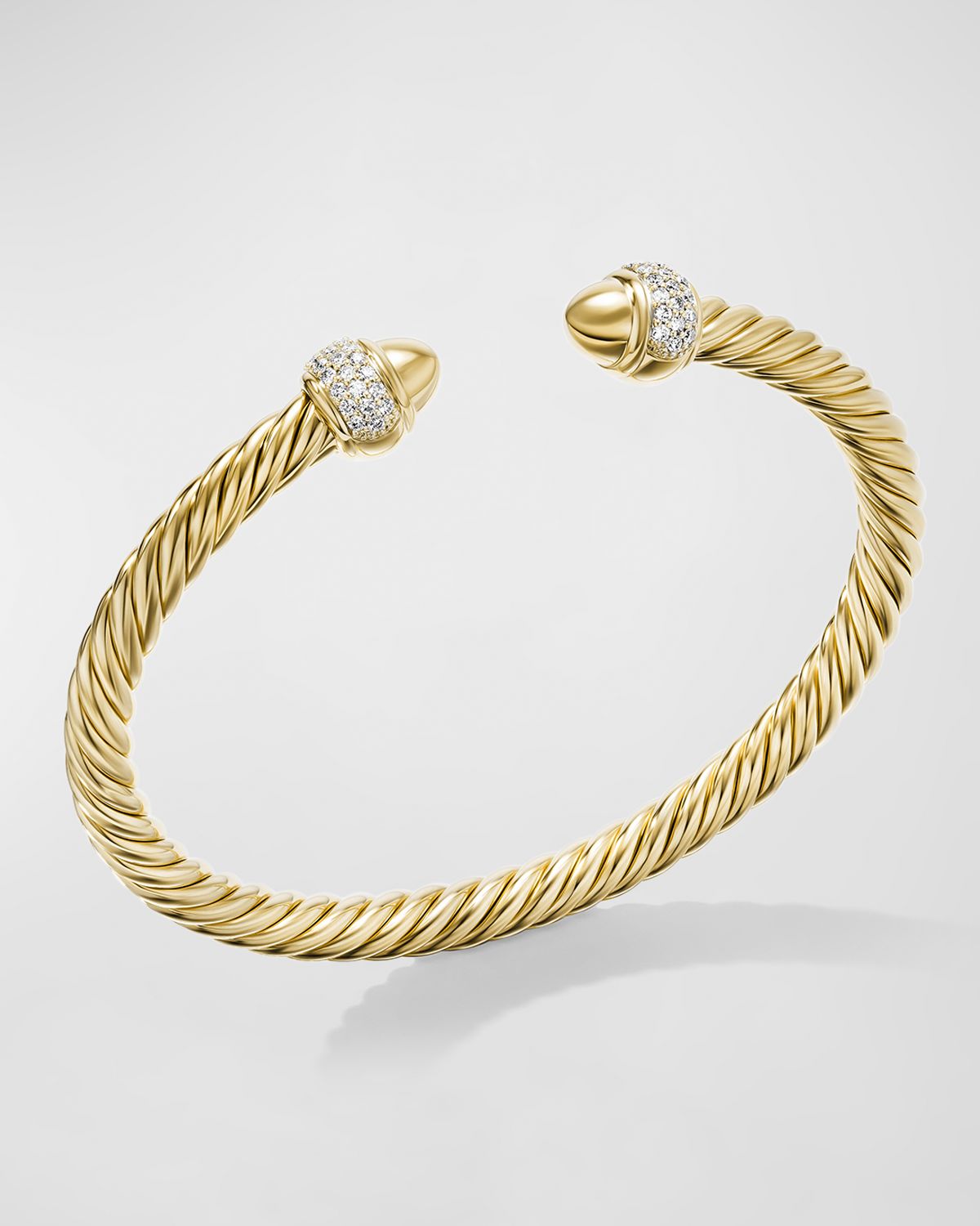 David Yurman Cable Bracelet with Diamonds in 18K Gold, 5mm