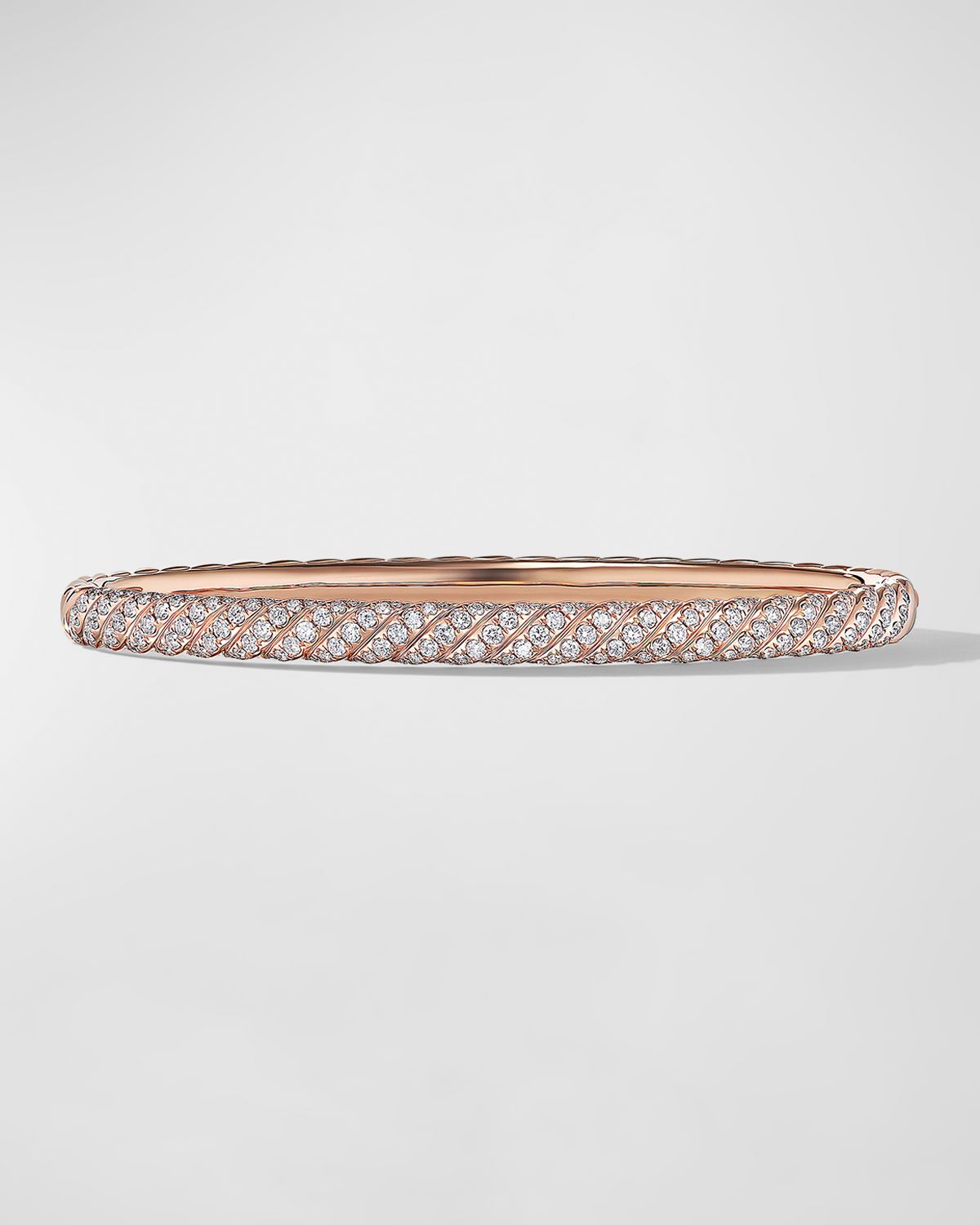 David Yurman Sculpted Cable Bracelet with Diamonds in 18K Gold