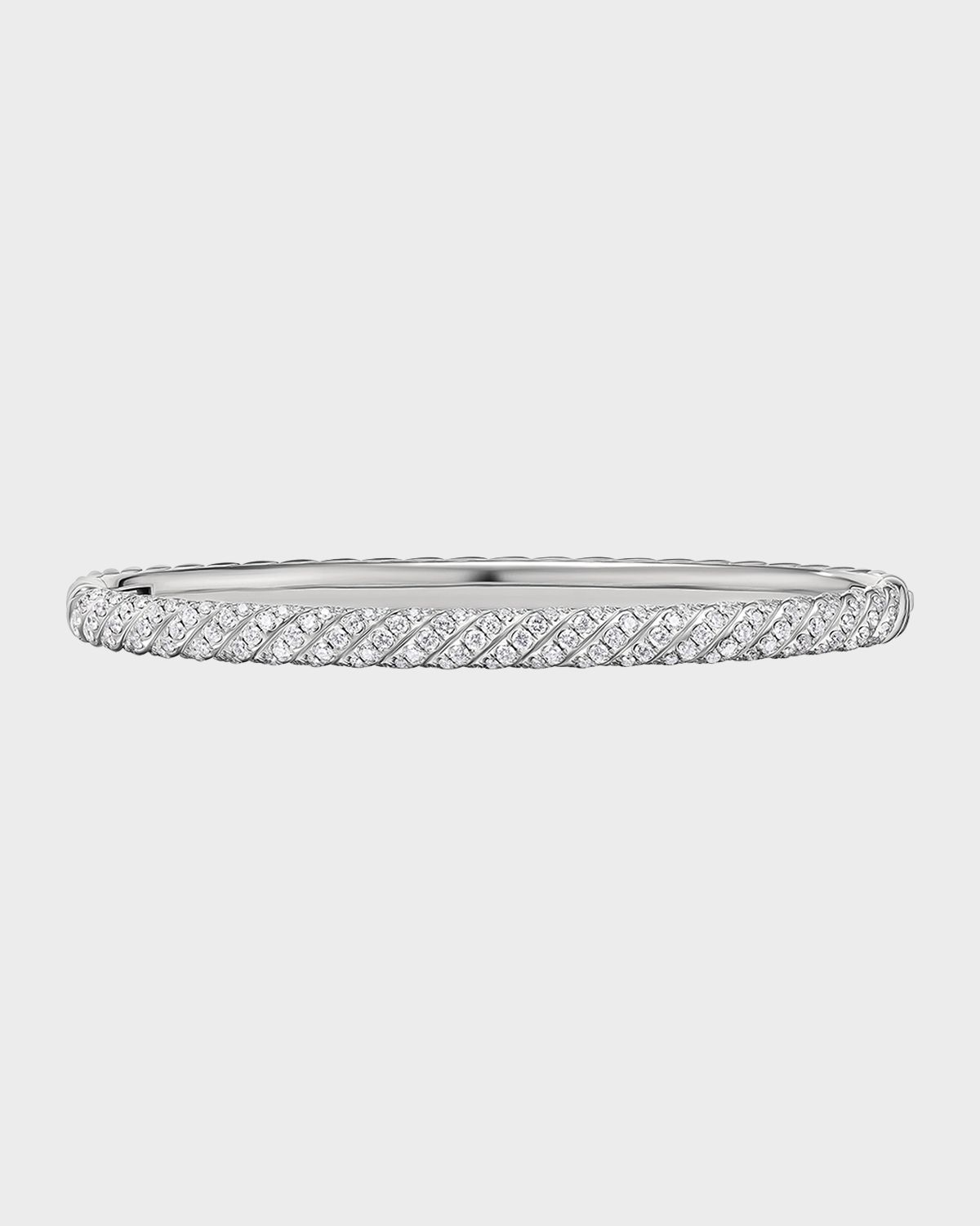 David Yurman Sculpted Cable Bracelet with Diamonds in 18K Gold