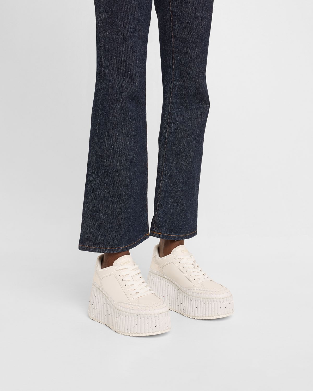 Chloe Nama Platform Speckled Mix Leather Sneakers | Thumbnail 7 Chloe Nama Platform Speckled Mix Leather Sneakers | Thumbnail 7
