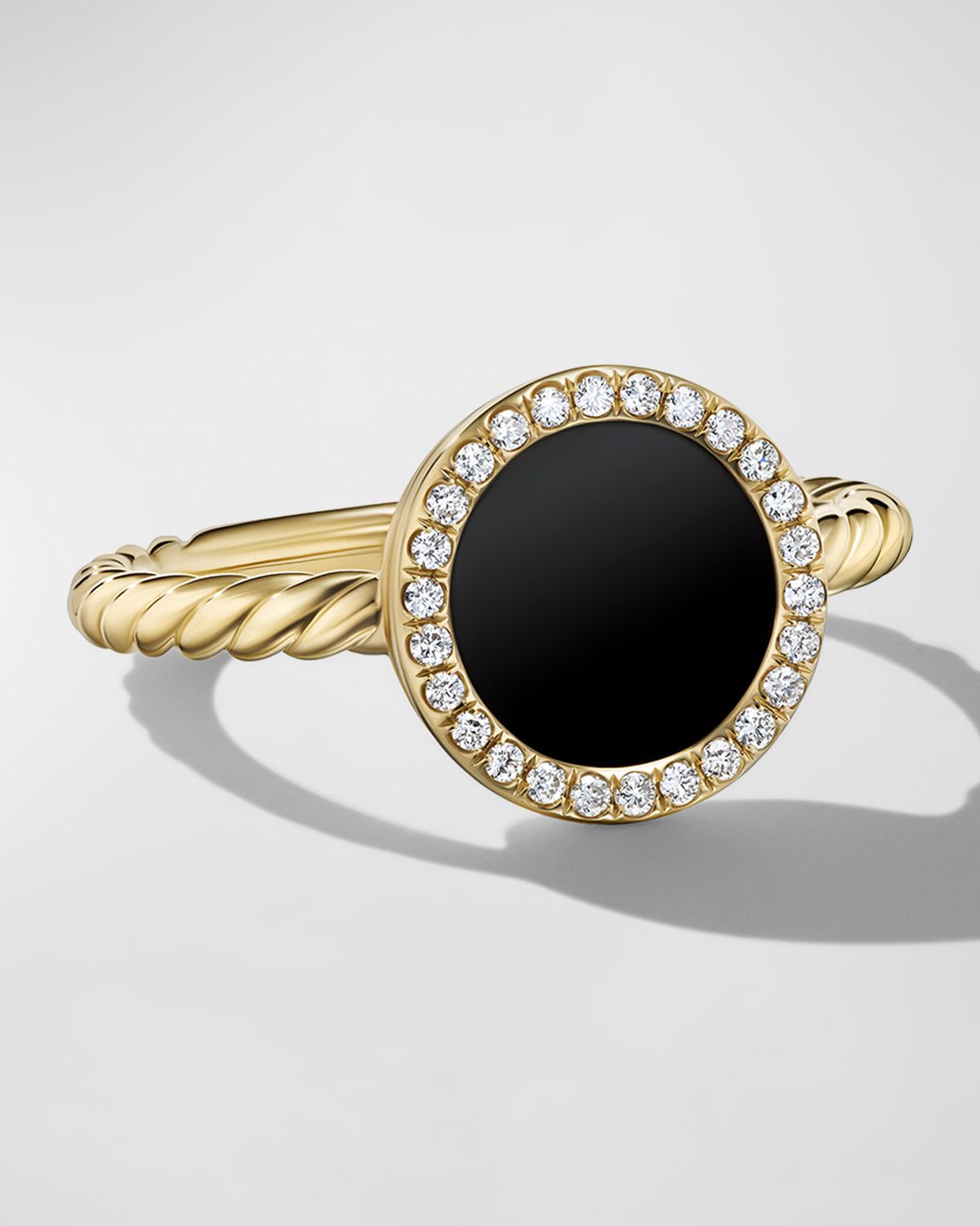 David Yurman DY Elements Ring with Gemstone and Diamonds in 18K Gold, 11mm