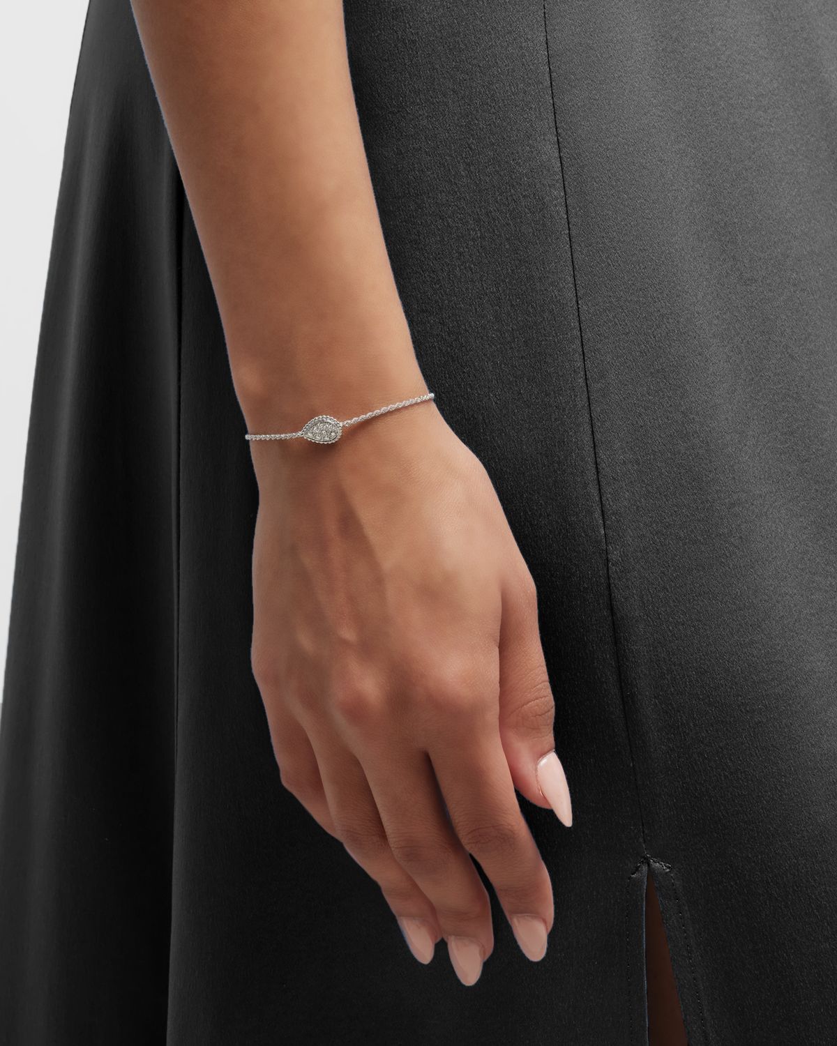 Boucheron Quatre 18K White Gold Clou de Paris Bracelet