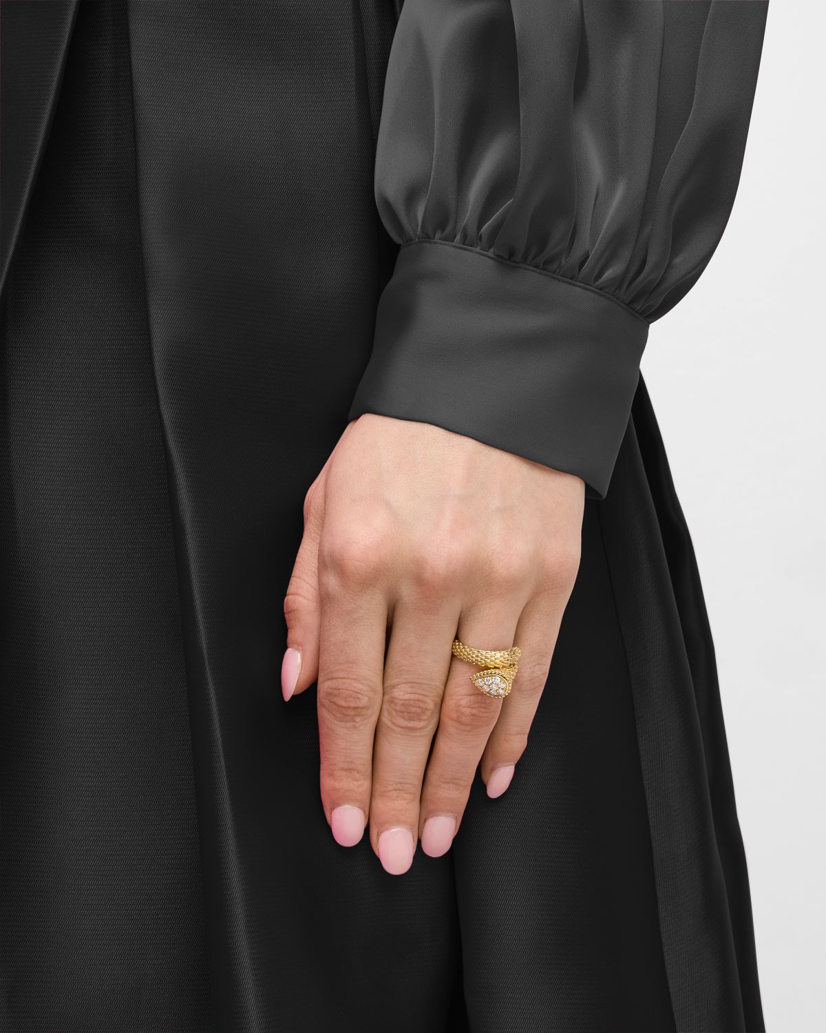 Boucheron Serpent Boheme 18K Yellow Gold Diamond Small Ring