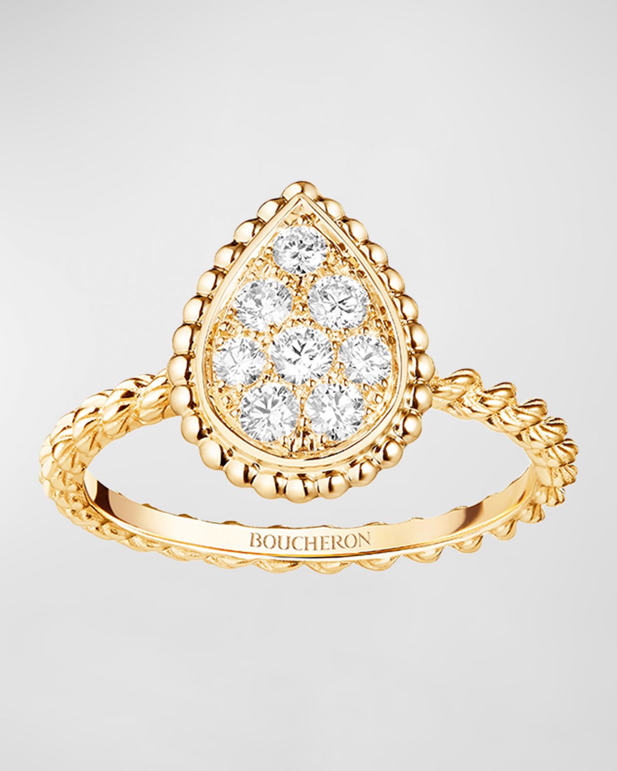 Boucheron Serpent Boheme 18K Yellow Gold Diamond Ring