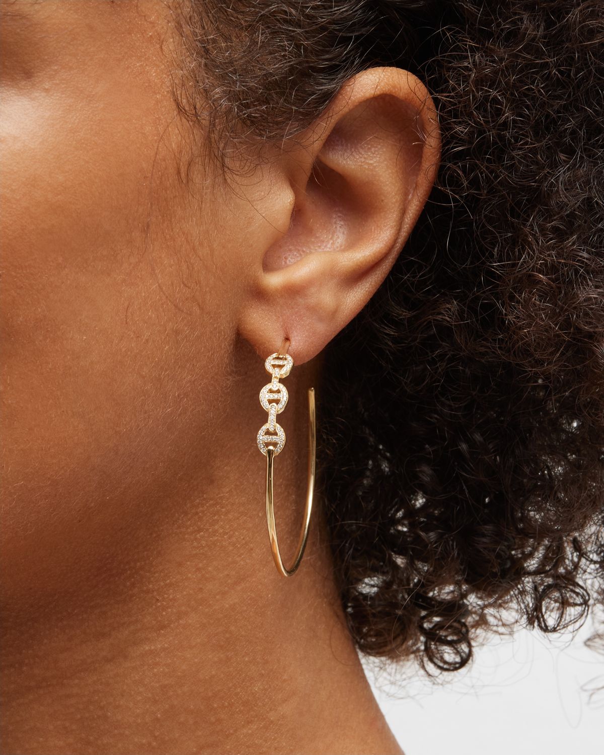 Hoorsenbuhs 18K Yellow Gold Hoop Earrings with Diamonds