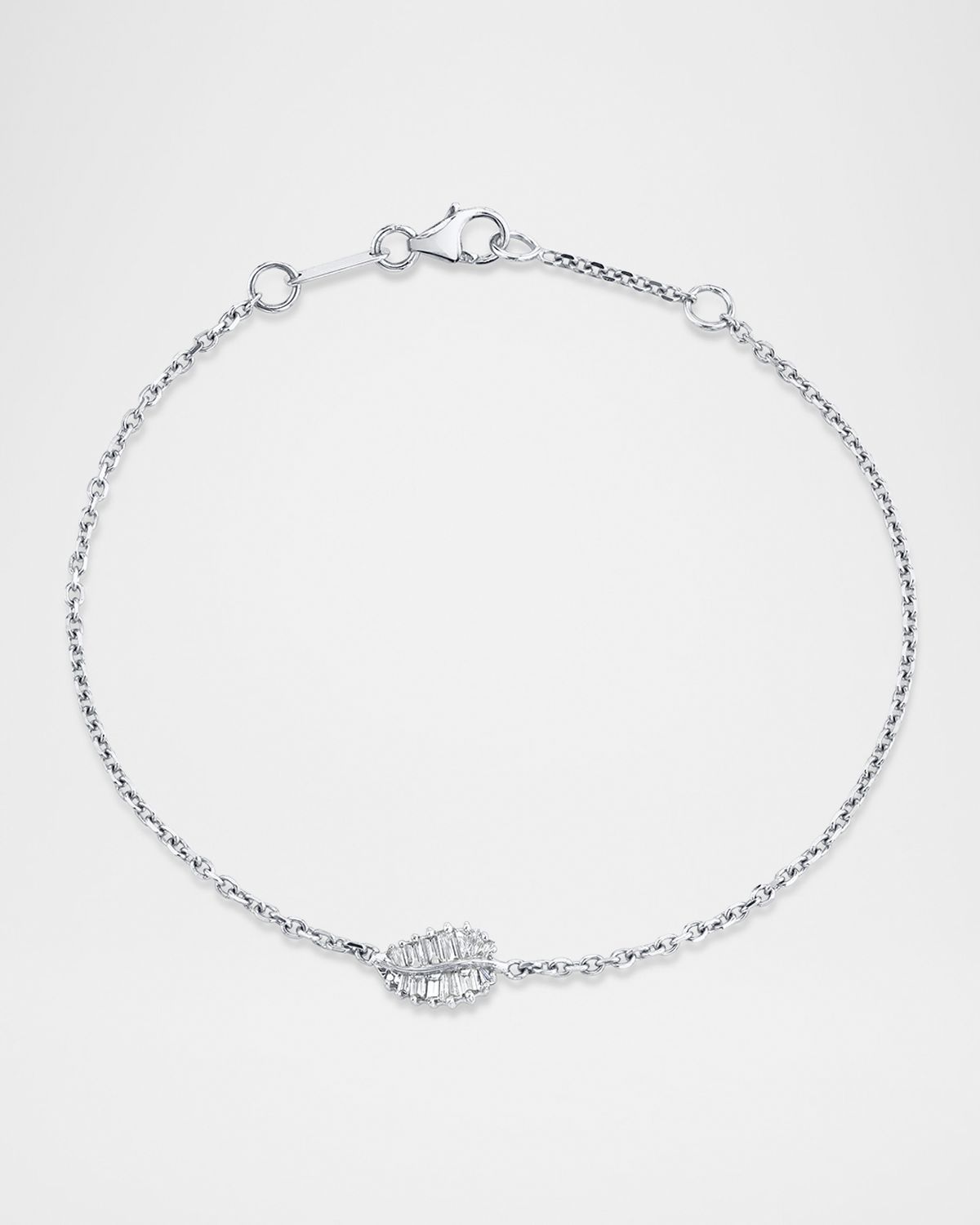 Anita Ko 18k White Gold Small Palm Leaf Bracelet