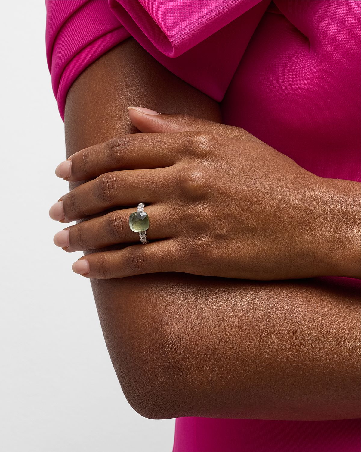 Pomellato Nudo 18K Rose Gold Gemstone and Diamond Ring