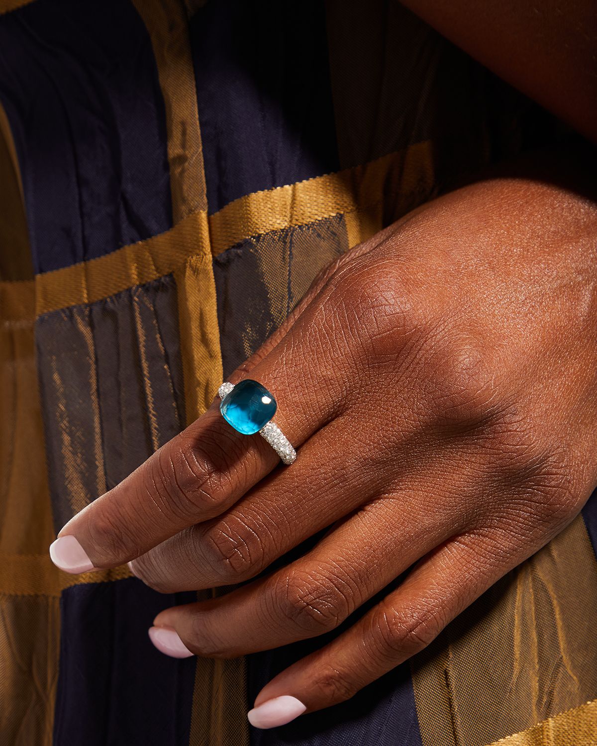 Pomellato Nudo 18K Rose Gold Gemstone and Diamond Ring