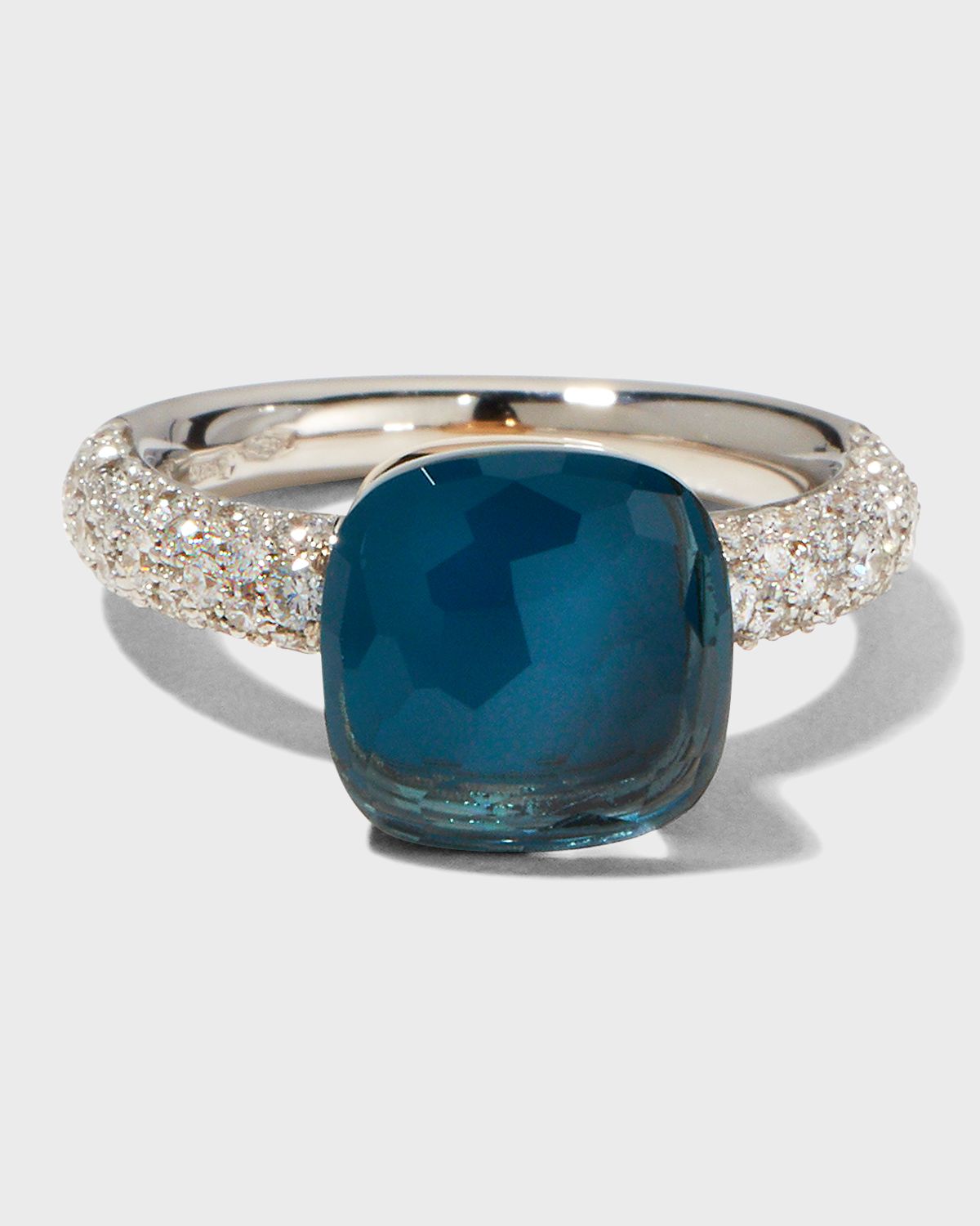 Pomellato Nudo 18K Rose Gold Gemstone and Diamond Ring