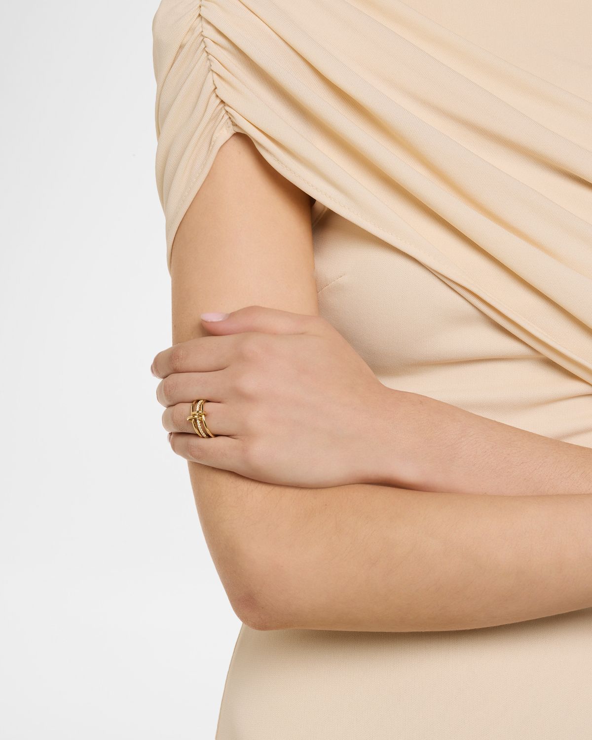 Spinelli Kilcollin 18K Yellow Gold Sonny 3 Link Ring, Size 8