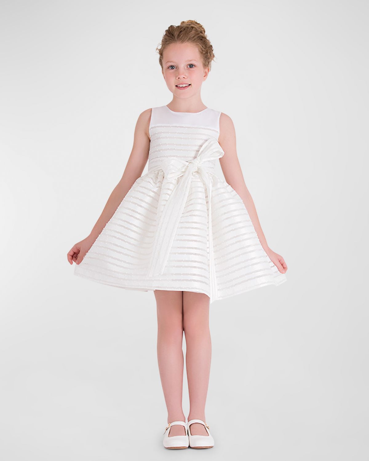 Mama Luma Girl 's Chic Jacquard Dress, Size 3T-10