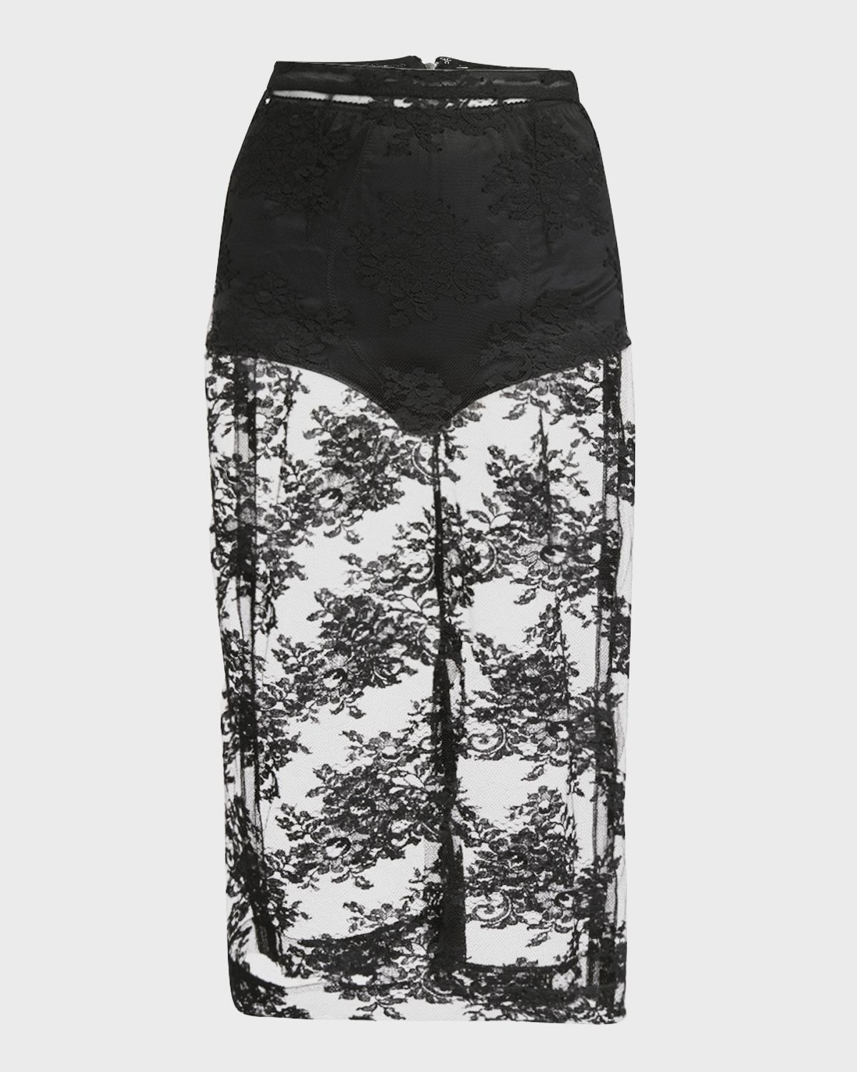 Dolce & Gabbana Pizzo Chantilly Lace Midi Skirt