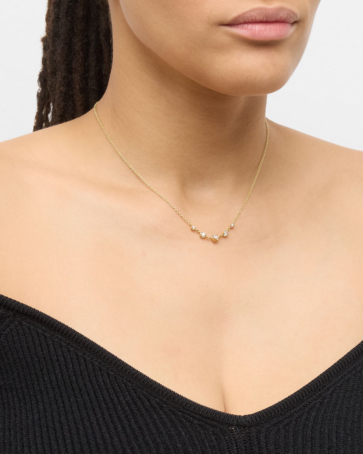 Jennifer Meyer 5 Graduated Illusion-Set Diamond Necklace