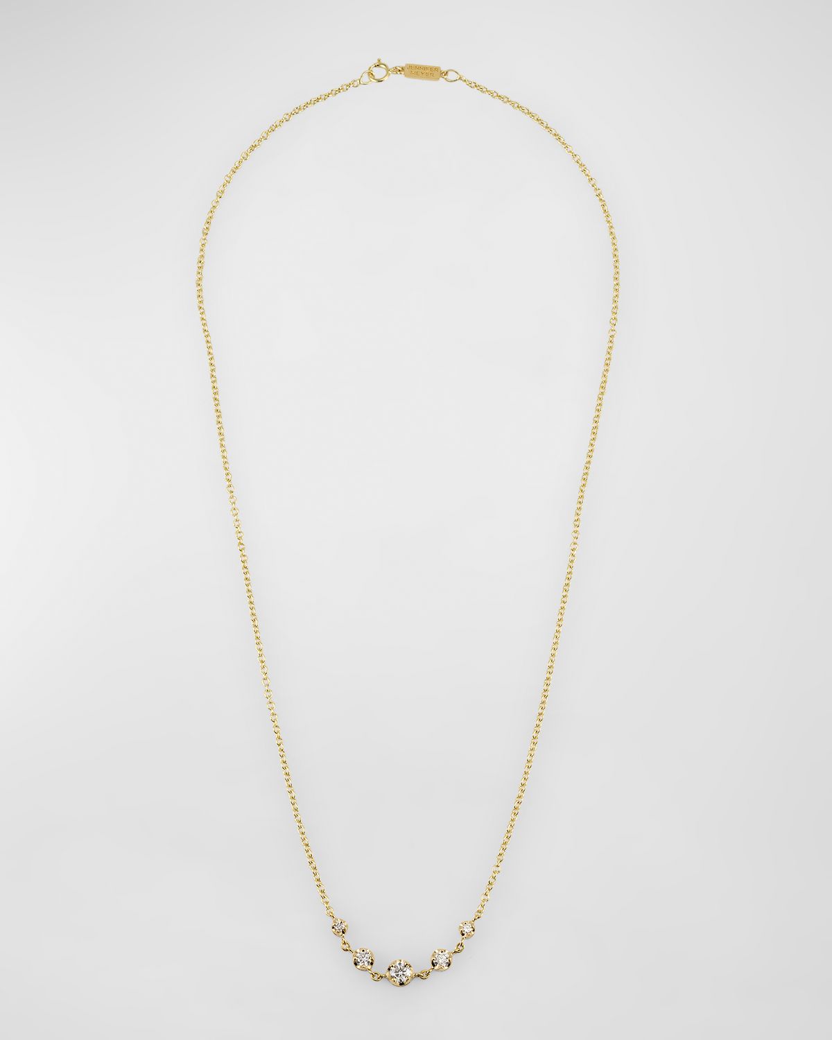 Jennifer Meyer 5 Graduated Illusion-Set Diamond Necklace