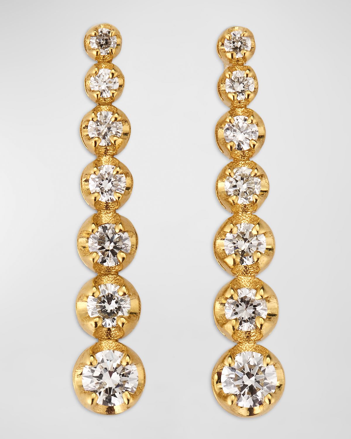 Jennifer Meyer Mini Graduated Diamond Stud Earrings