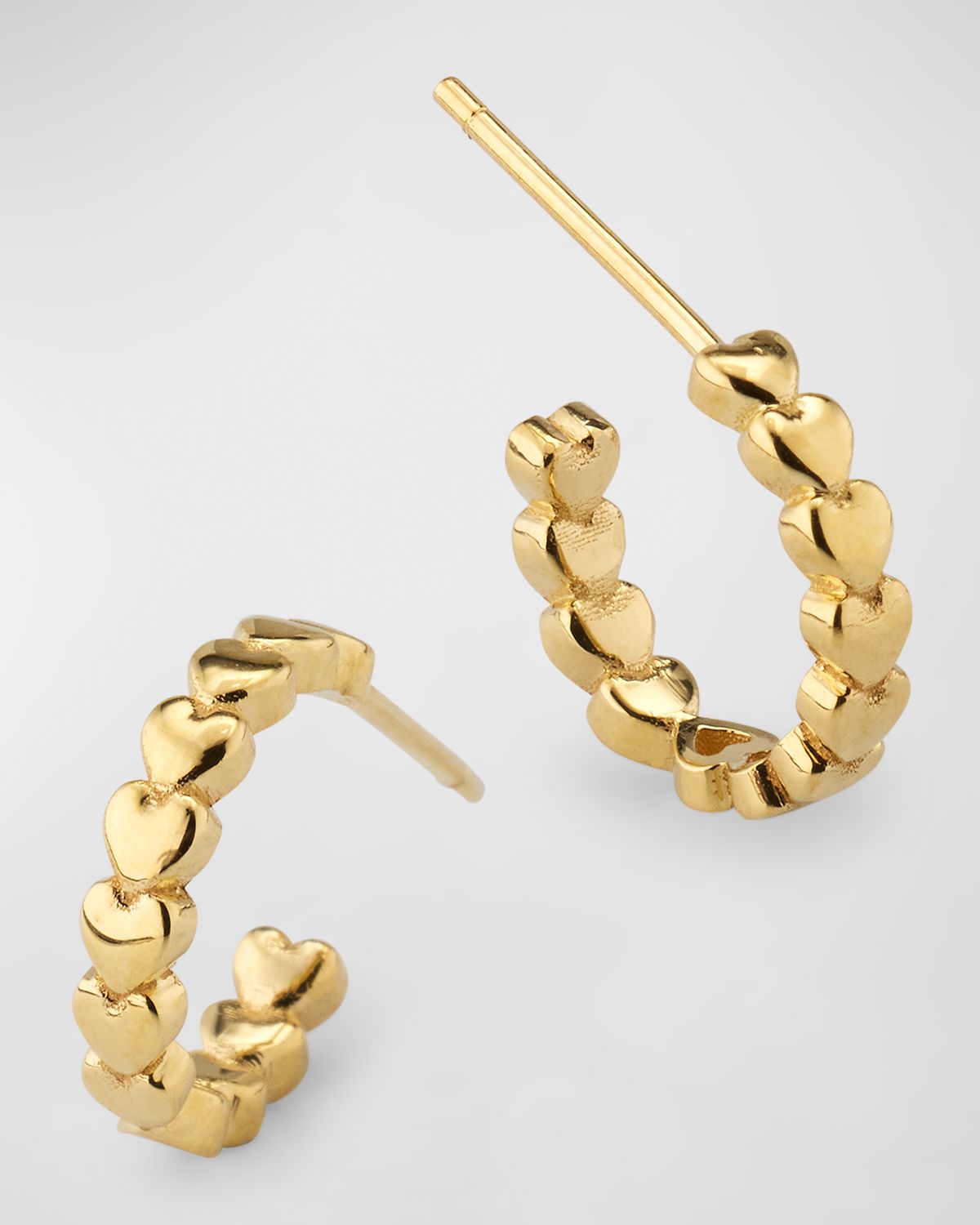 Jennifer Meyer Mini Heart Hoop Earrings
