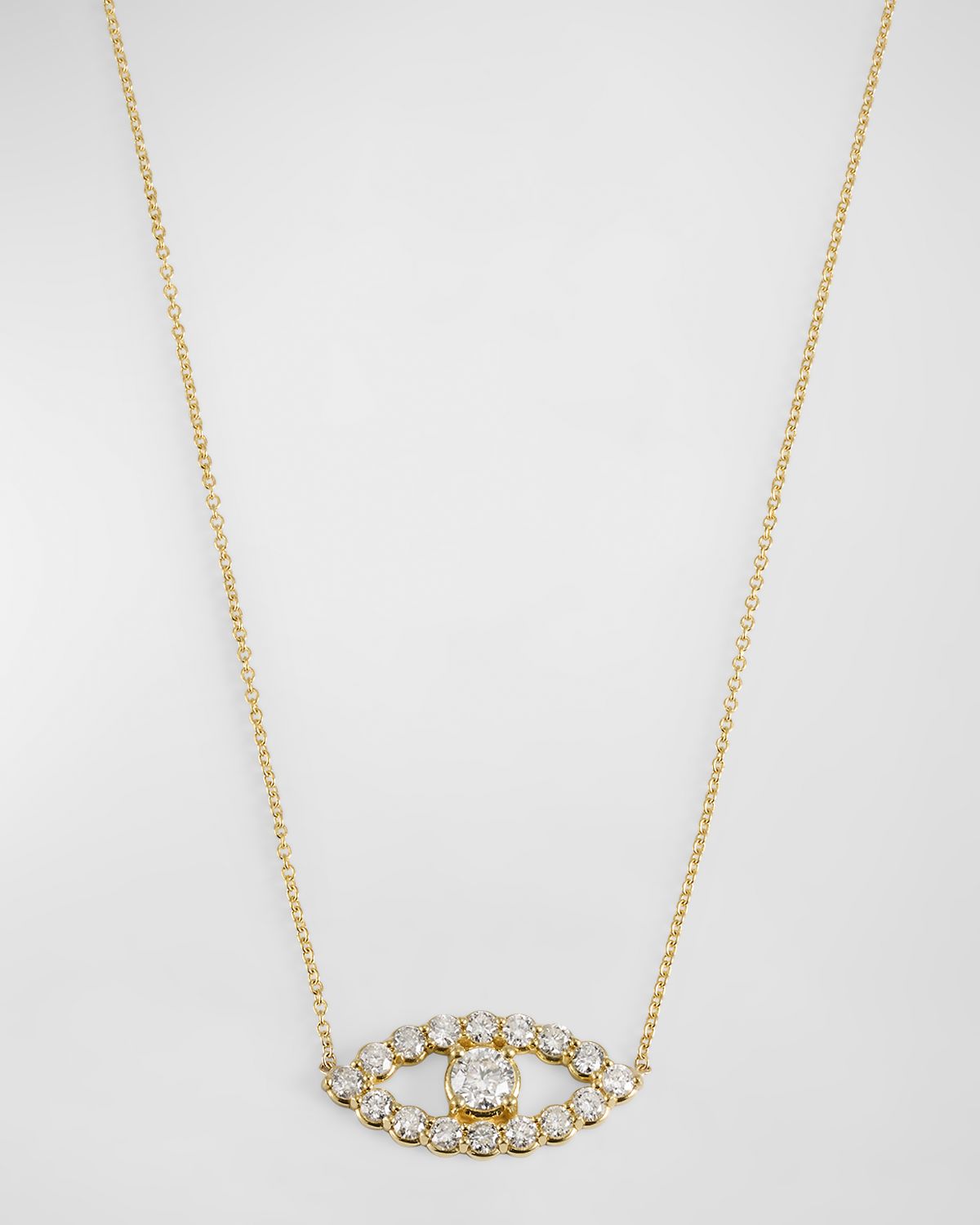 Jennifer Meyer Open Evil Eye Diamond Necklace