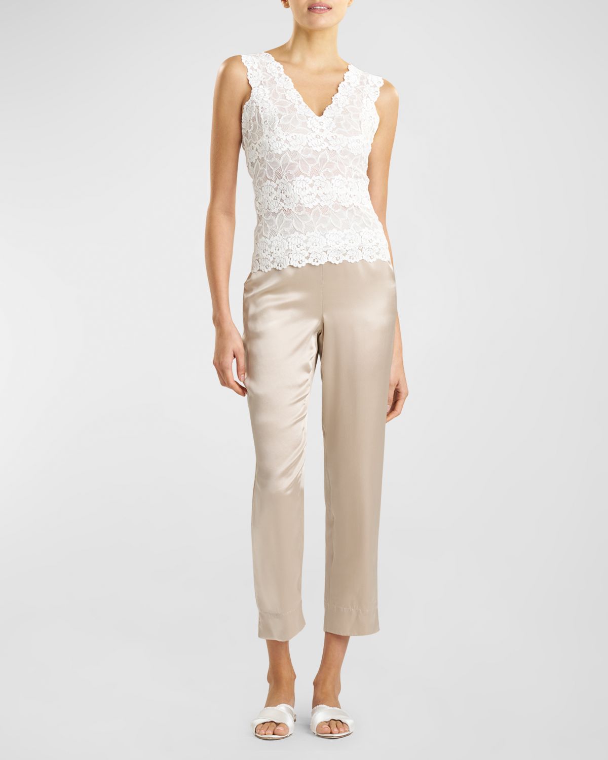 Josie Natori V-Neck Floral Lace Tank | Thumbnail 3 Josie Natori V-Neck Floral Lace Tank | Thumbnail 3