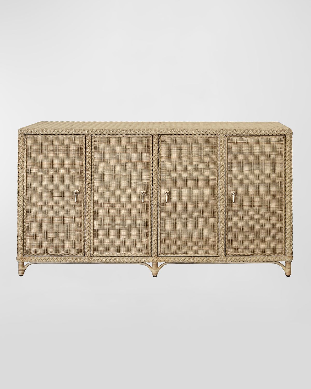 Worlds Away Evander Rattan 4-Door Buffet