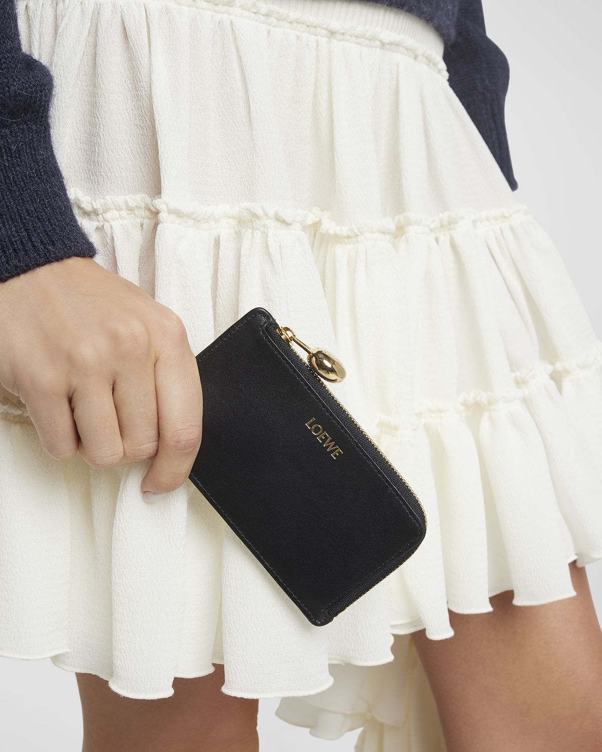 Loewe Pebble Zip Leather Card Holder