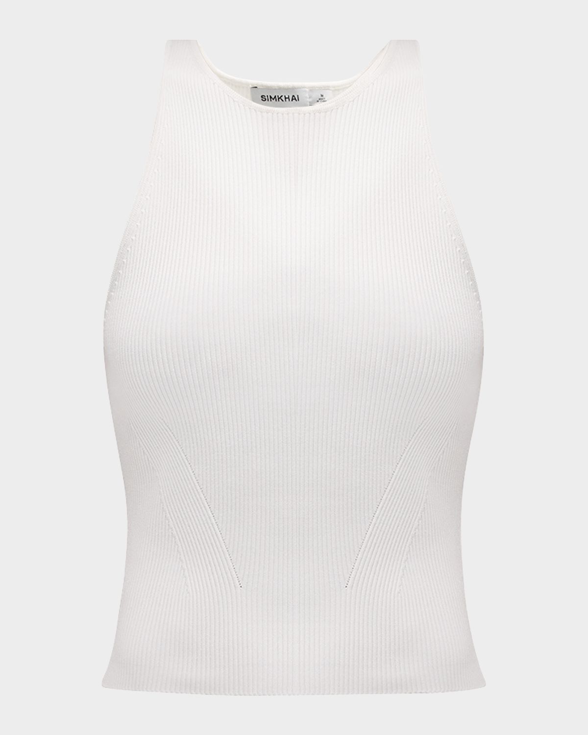 SIMKHAI Reza Ribbed Racerback Tank Top