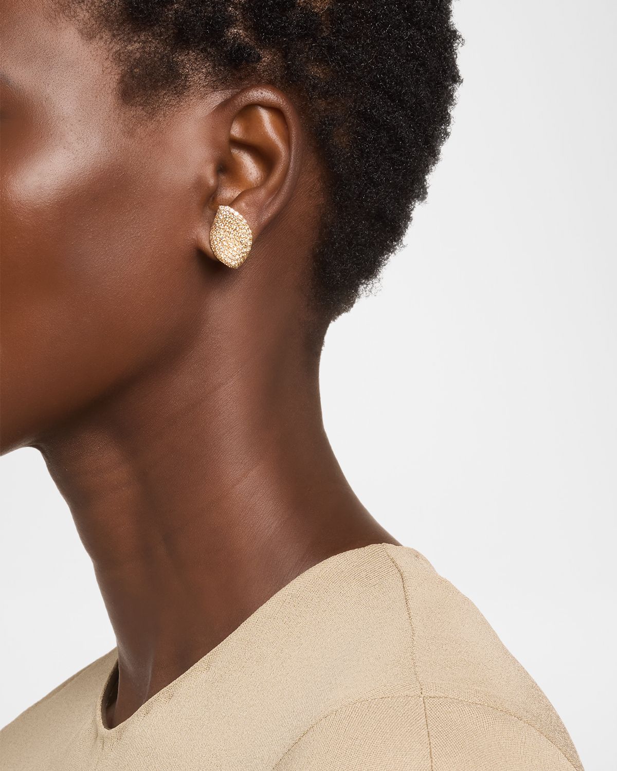 Pasquale Bruni 18K Rose Gold Two Tone Diamond Alelia Earrings