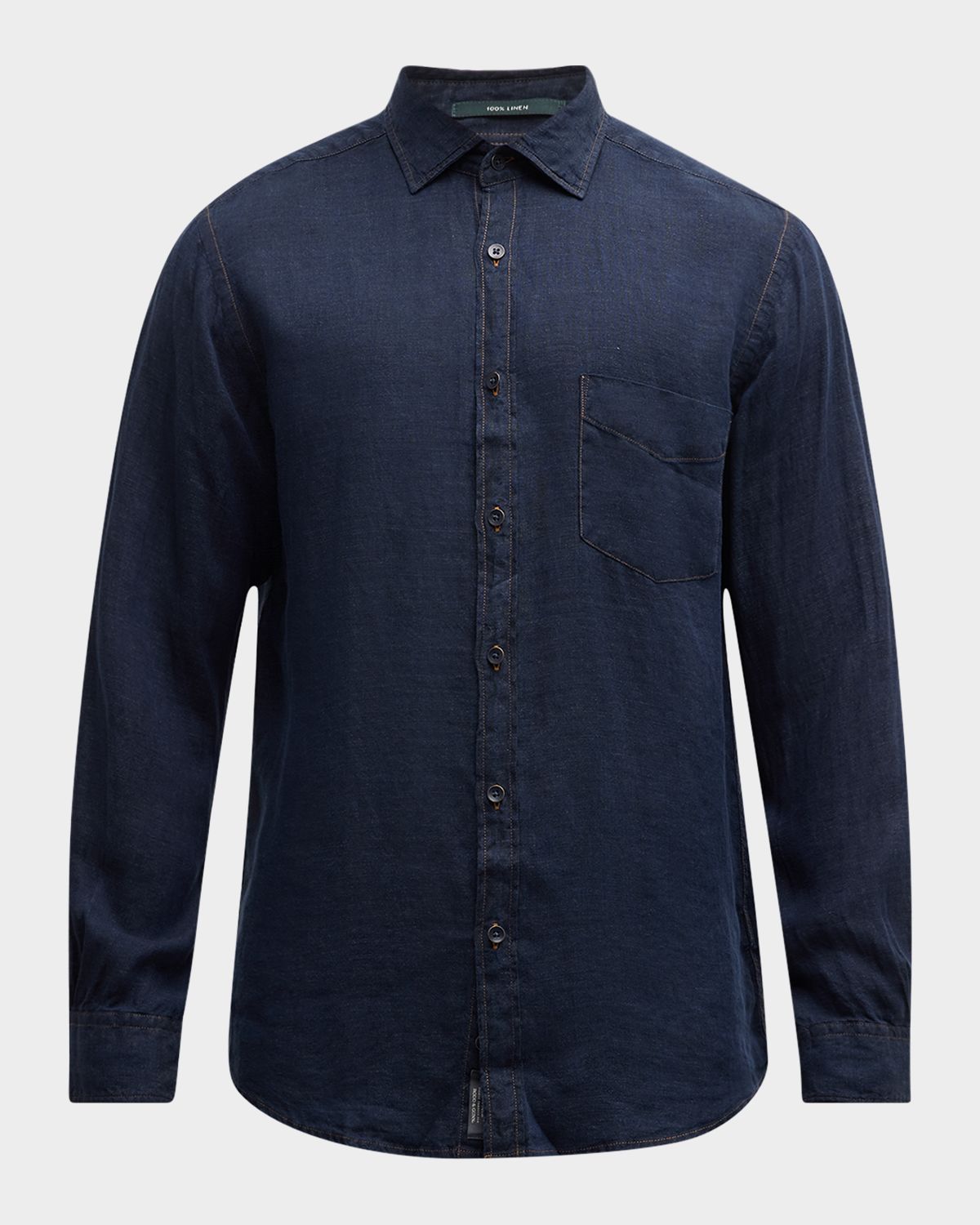 Rodd & Gunn Men 's Kingswell Indigo Linen Casual Button-Down Shirt | Thumbnail 8 Rodd & Gunn Men 's Kingswell Indigo Linen Casual Button-Down Shirt | Thumbnail 8