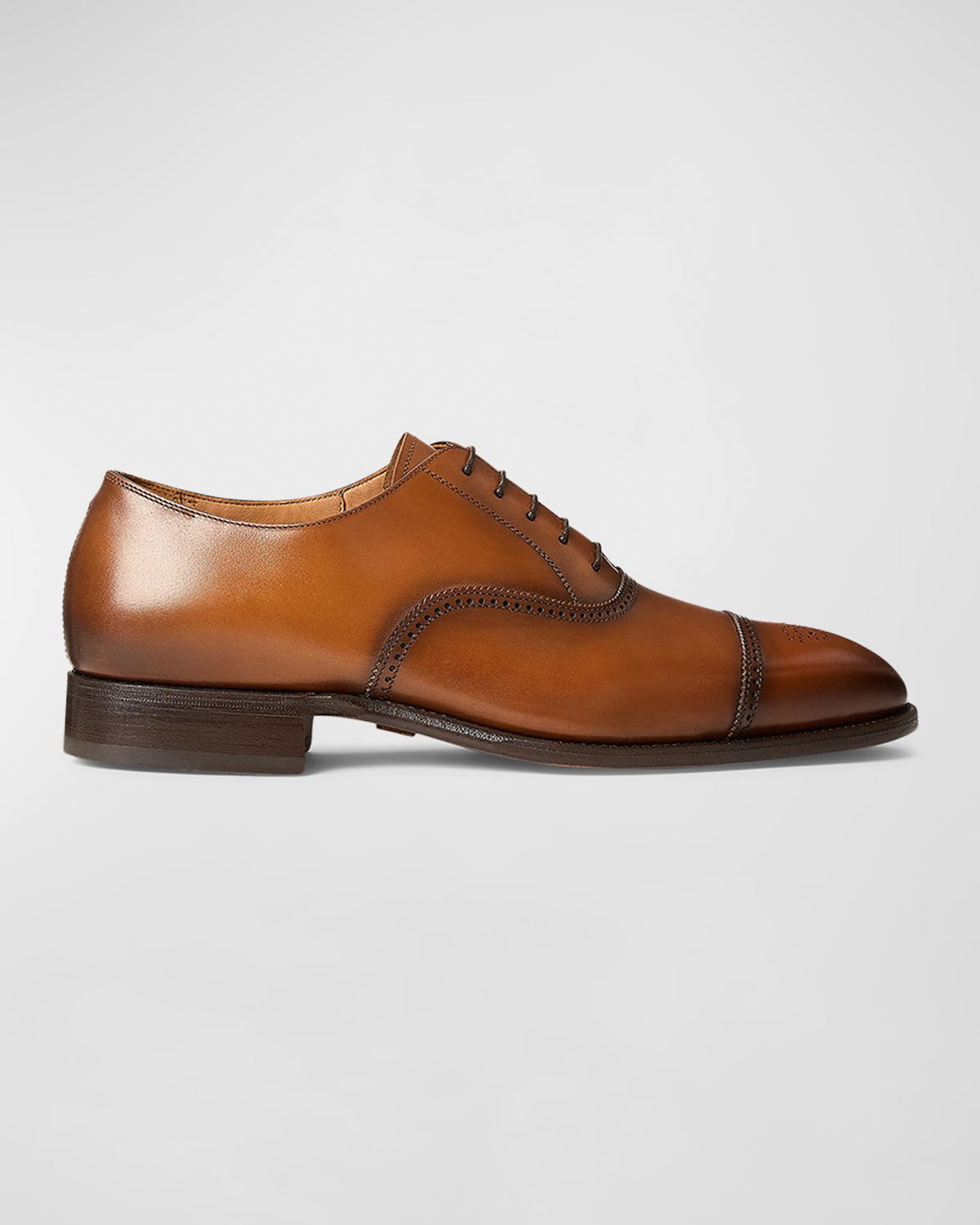 Ralph Lauren Purple Label Denver Burnished Calfskin Cap-Toe Shoe | Thumbnail 6 Ralph Lauren Purple Label Denver Burnished Calfskin Cap-Toe Shoe | Thumbnail 6
